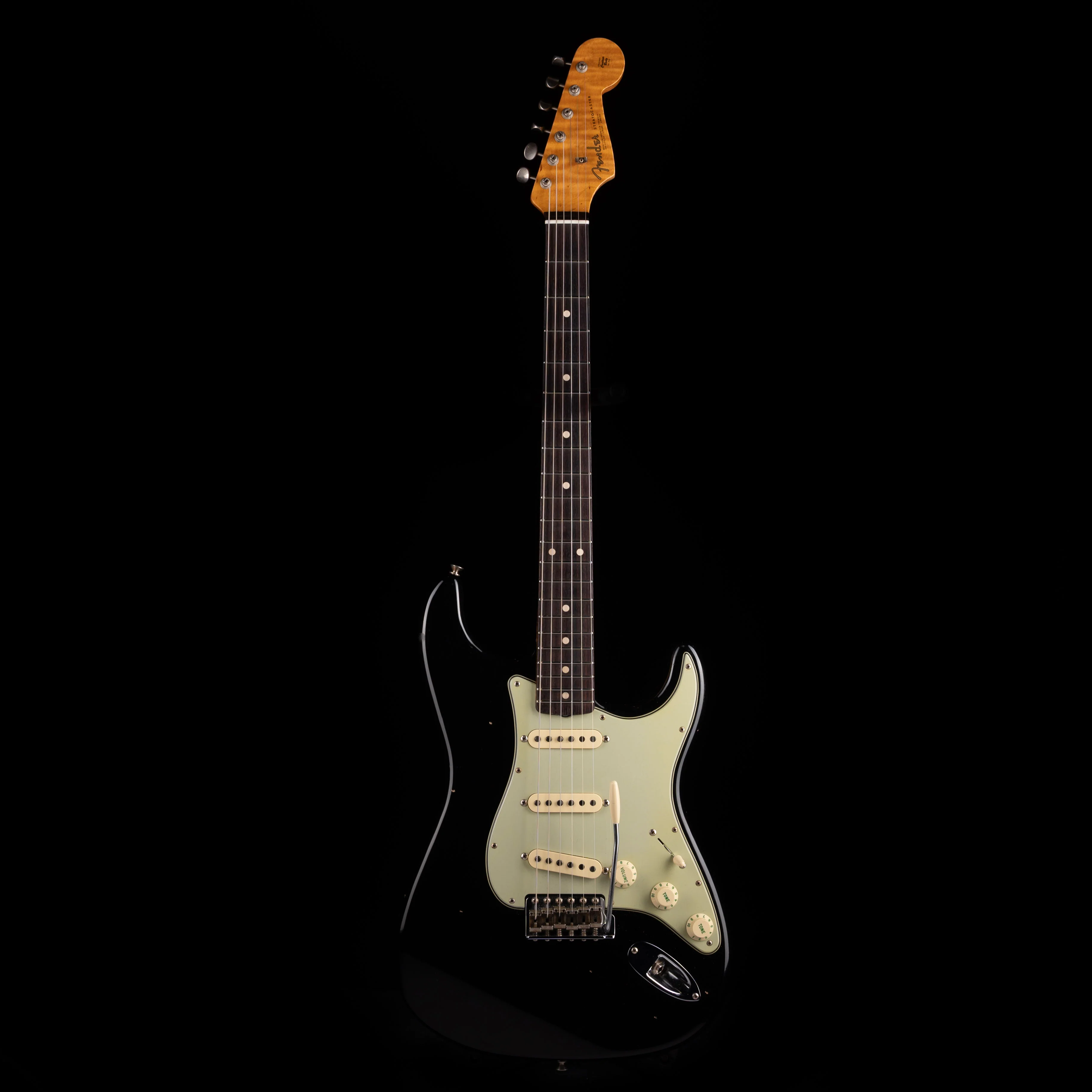 Used 2023 Fender Custom Shop 1962 Strat Journeyman Relic - Black  With OHSC - Image 2