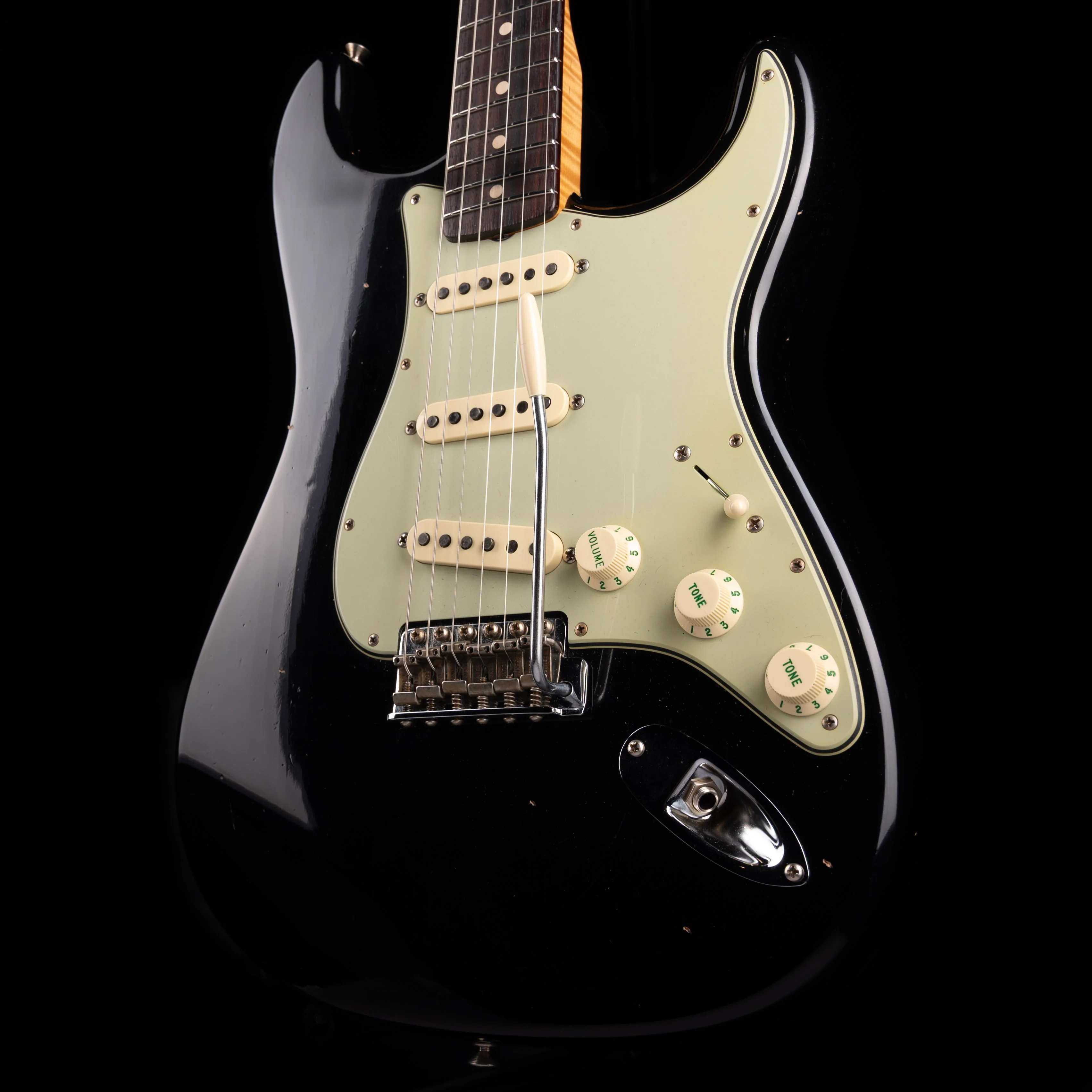 Used 2023 Fender Custom Shop 1962 Strat Journeyman Relic - Black  With OHSC - Image 5