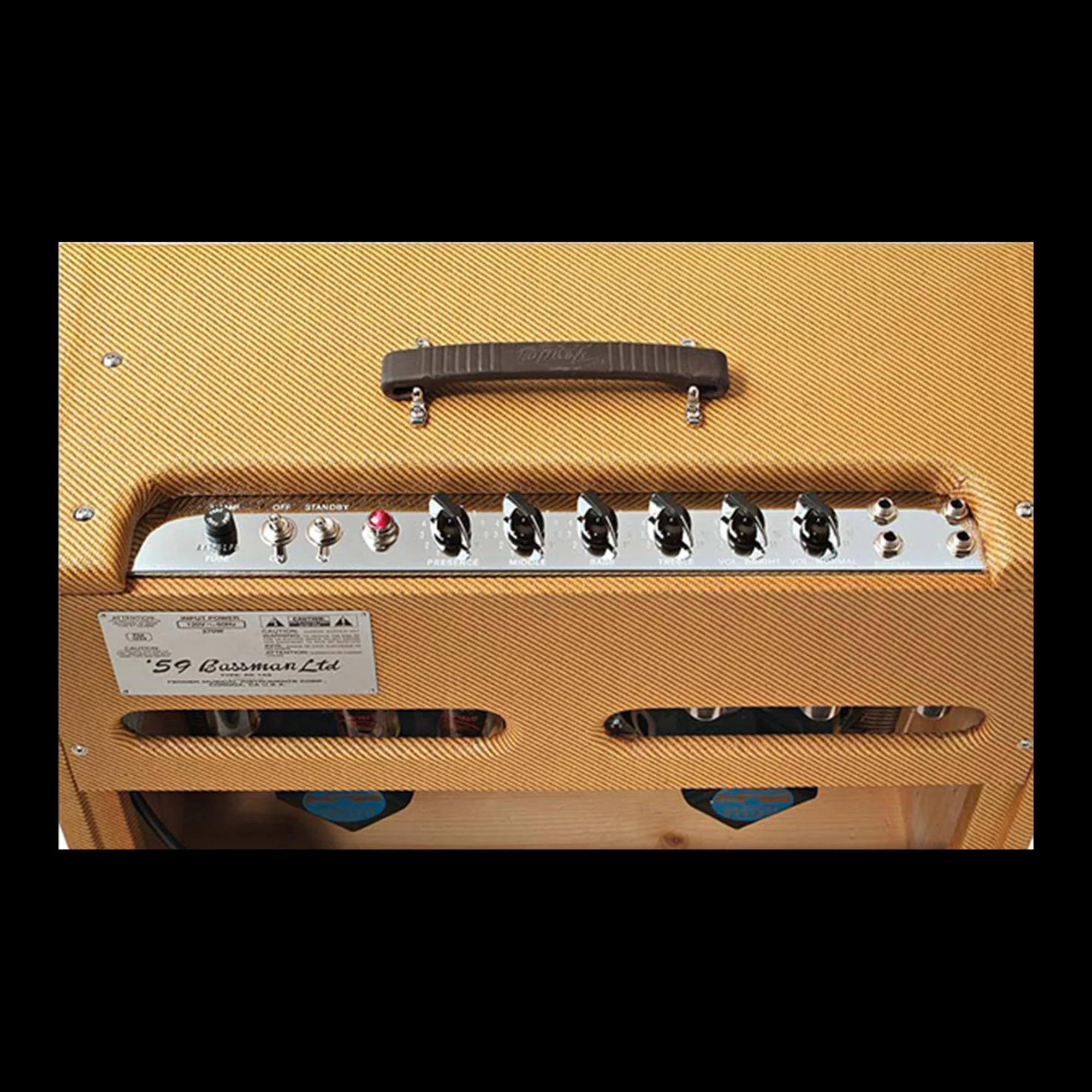 Fender American Vintage '59 Bassman Lacquered Tweed Tube Guitar Amp Combo - Demo - Serial # AA27560 - Image 7