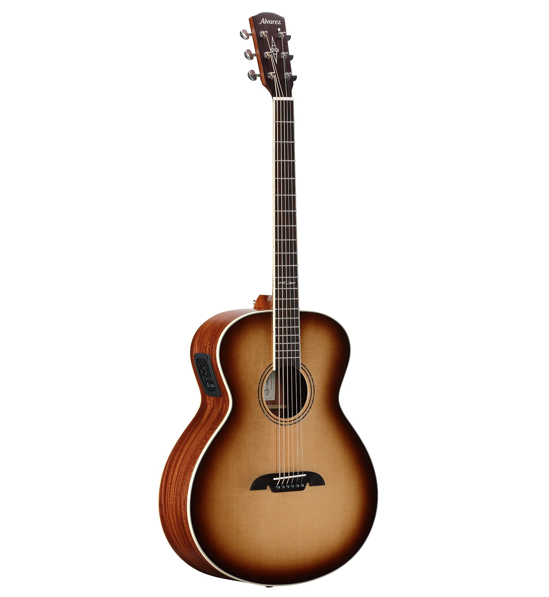 Alvarez ABT-60ESHB Baritone Electric/Acoustic Guitar Shadowburst - Image 3