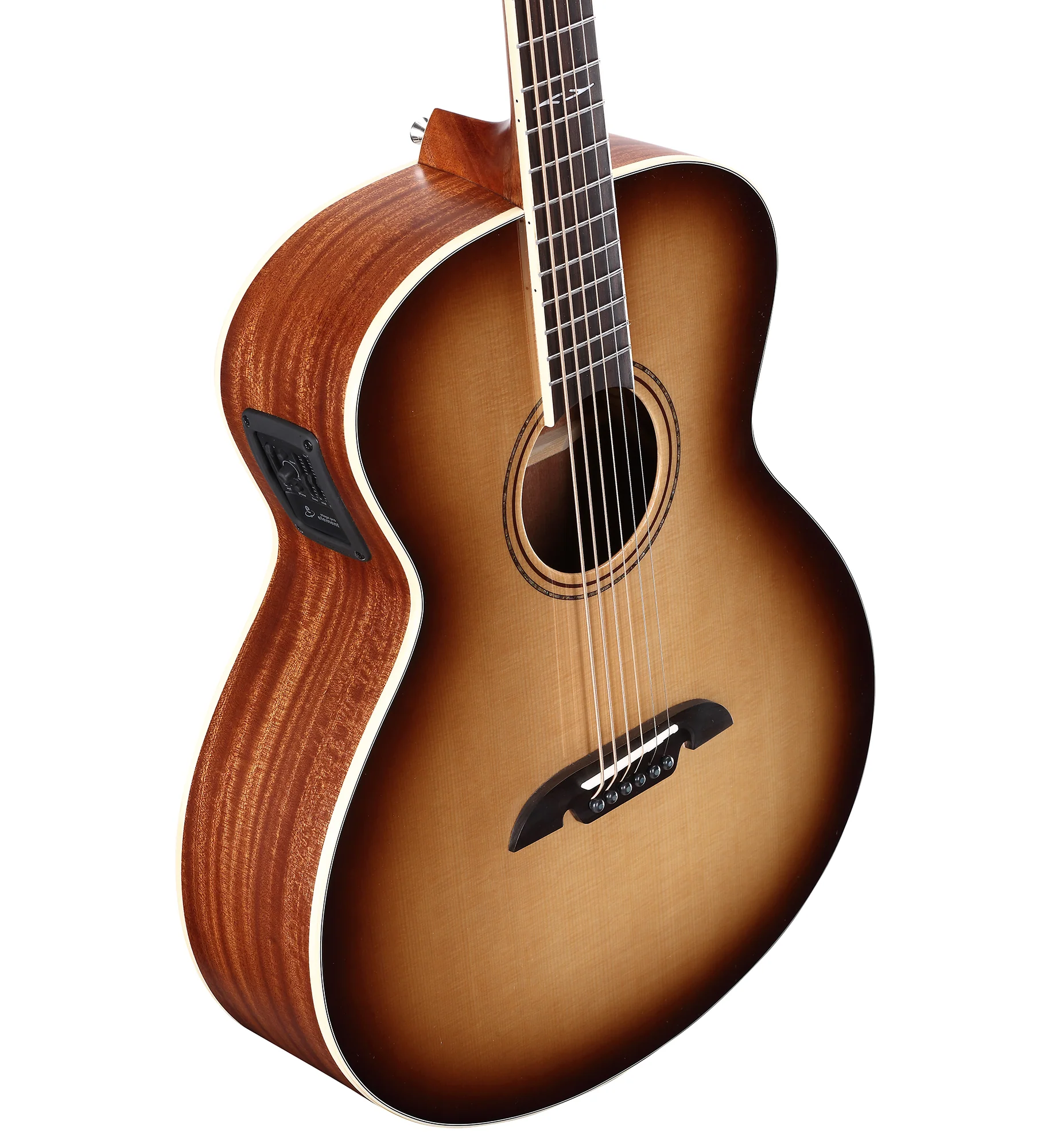 Alvarez ABT-60ESHB Baritone Electric/Acoustic Guitar Shadowburst - Image 4