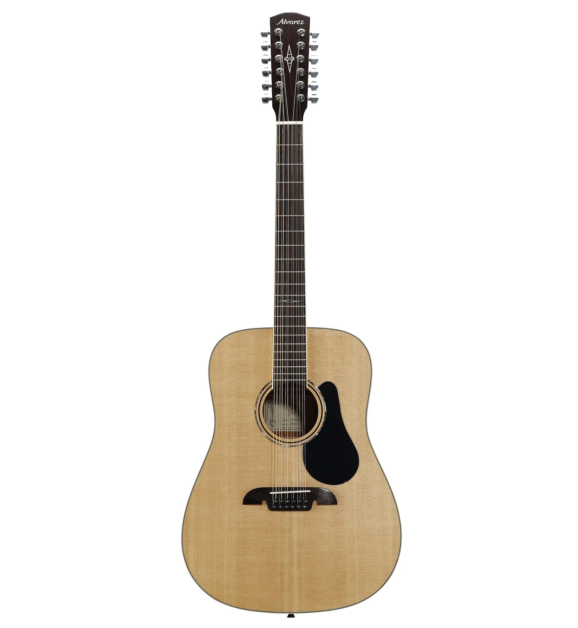 Alvarez AD-60-12 Acoustic Dreadnought Guitar Natural - Image 3