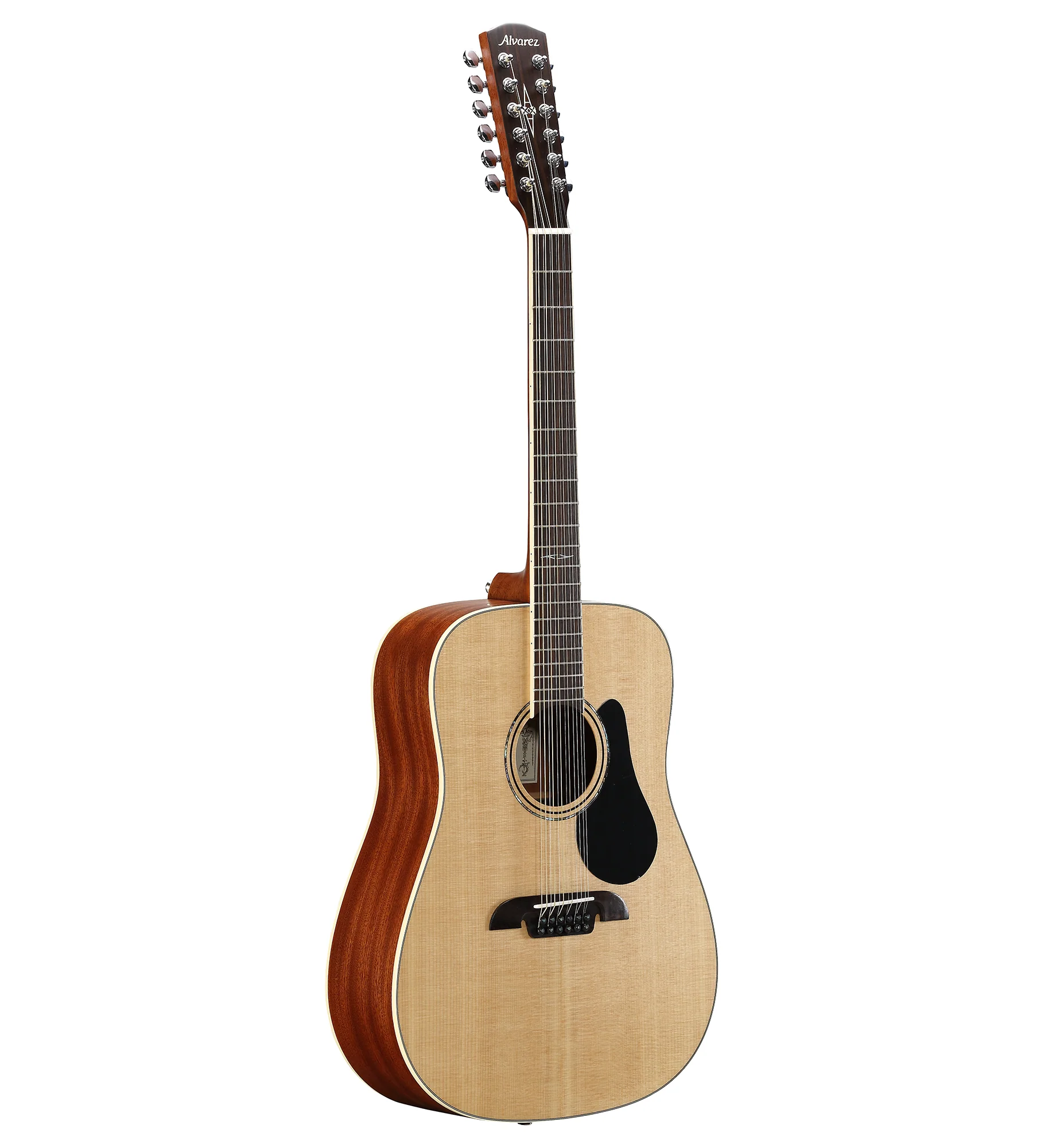 Alvarez AD-60-12 Acoustic Dreadnought Guitar Natural - Image 4