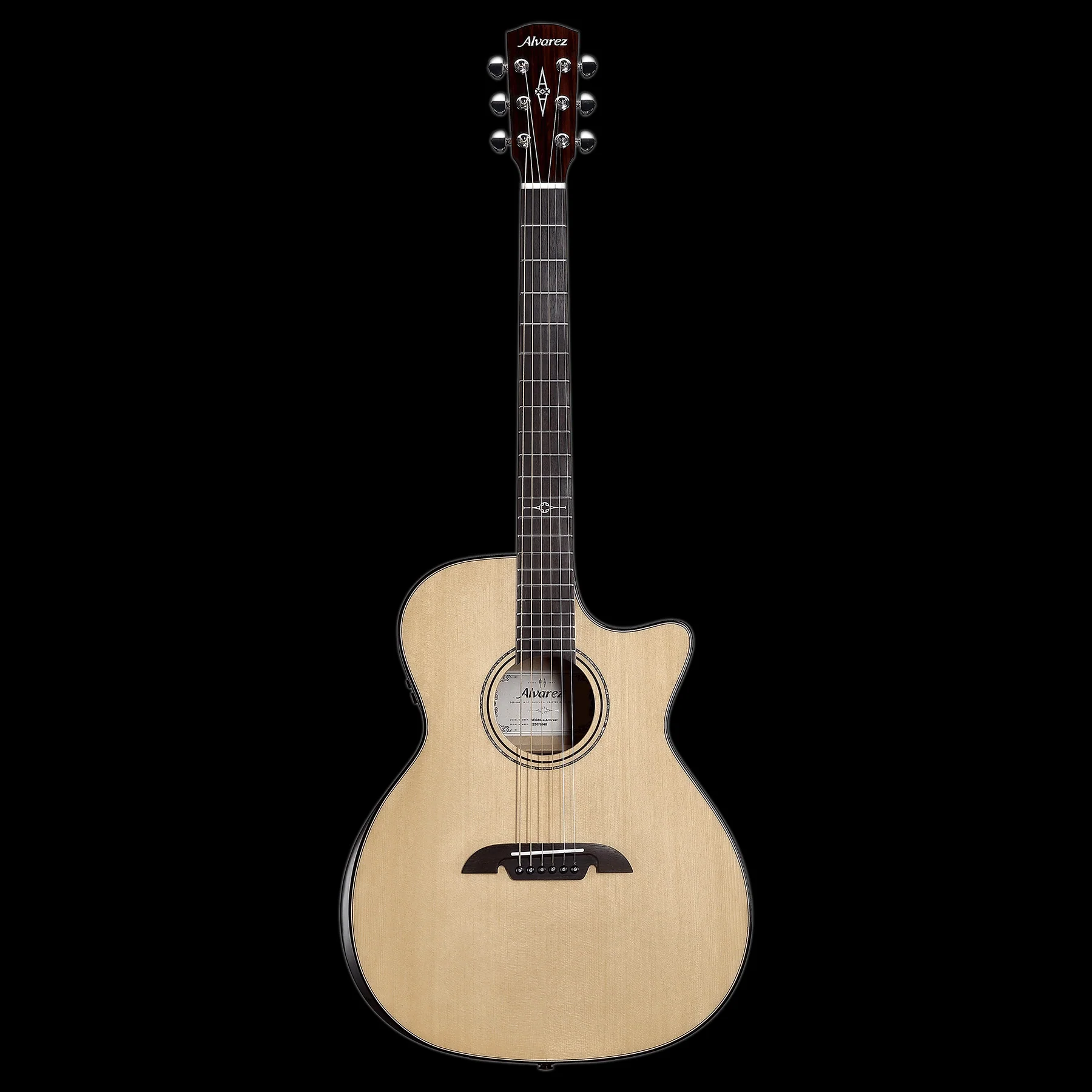 Alvarez AEG80ce Armrest Grand Auditorium Acoustic Electric Natural - Image 3