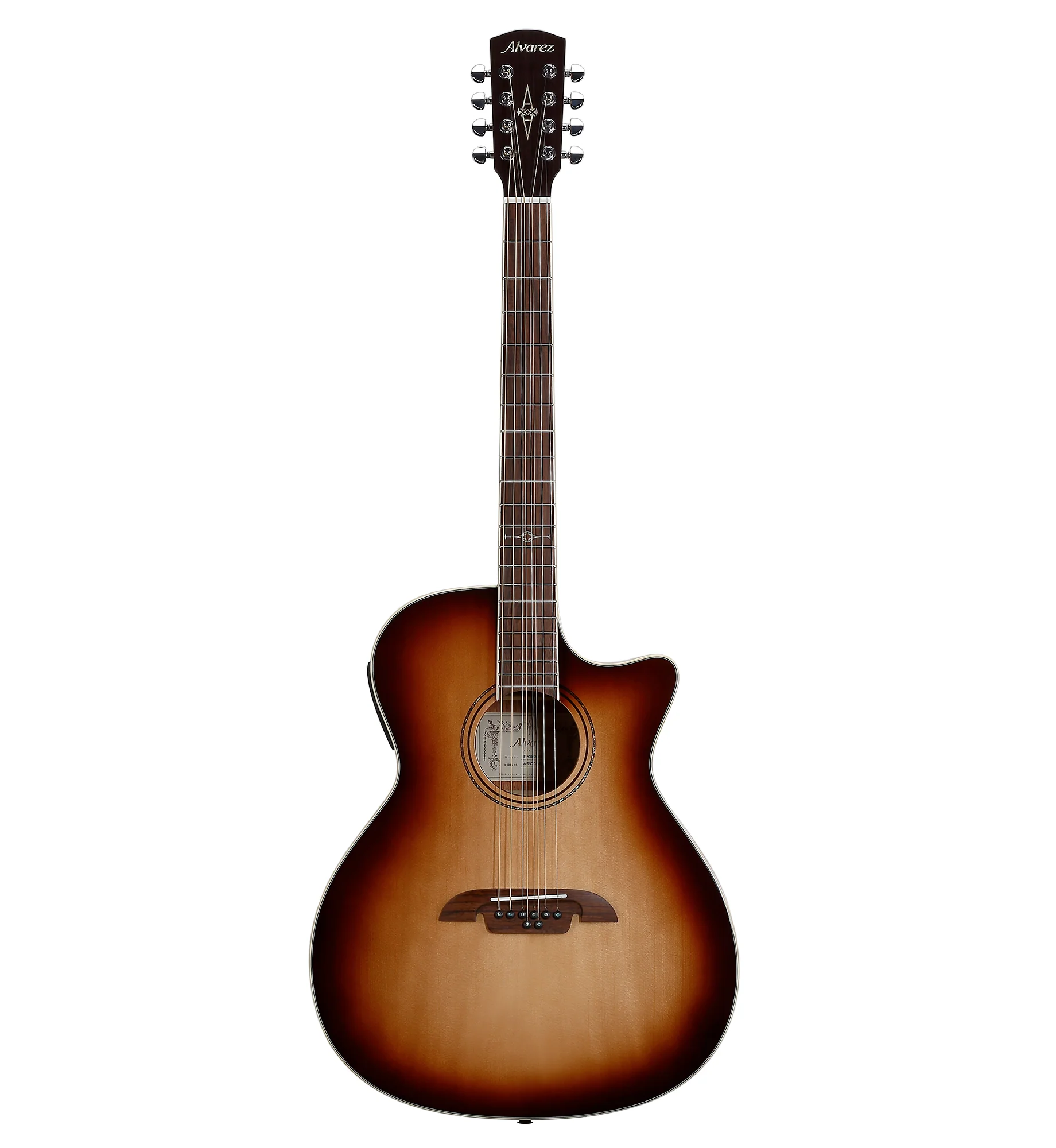 Alvarez AG60-8CESHB Grand Auditorium 8-String Acoustic Electric Shadowburst - Image 3