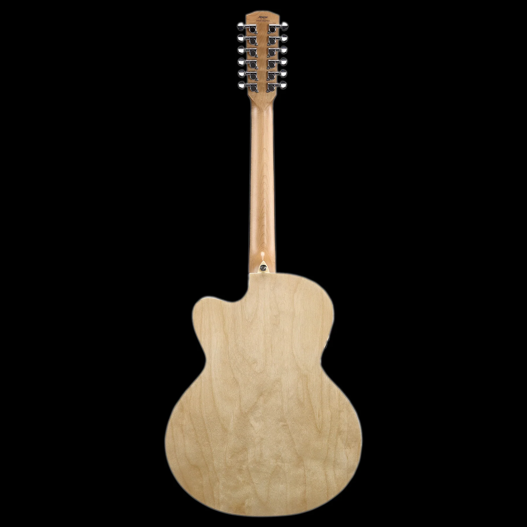 Alvarez AJ-80CE-12 String Cutaway Acoustic-Electric Jumbo Guitar Natural - Image 10