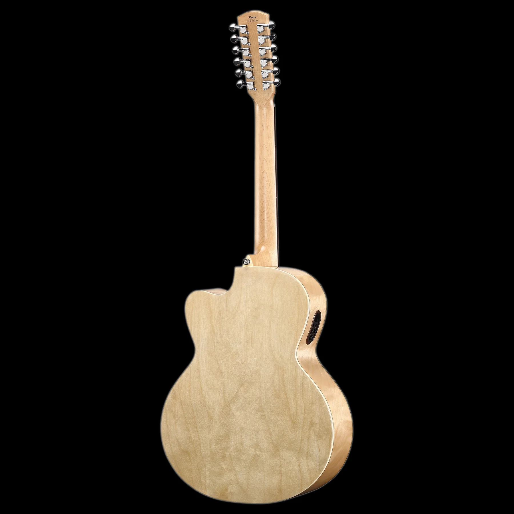Alvarez AJ-80CE-12 String Cutaway Acoustic-Electric Jumbo Guitar Natural - Image 9