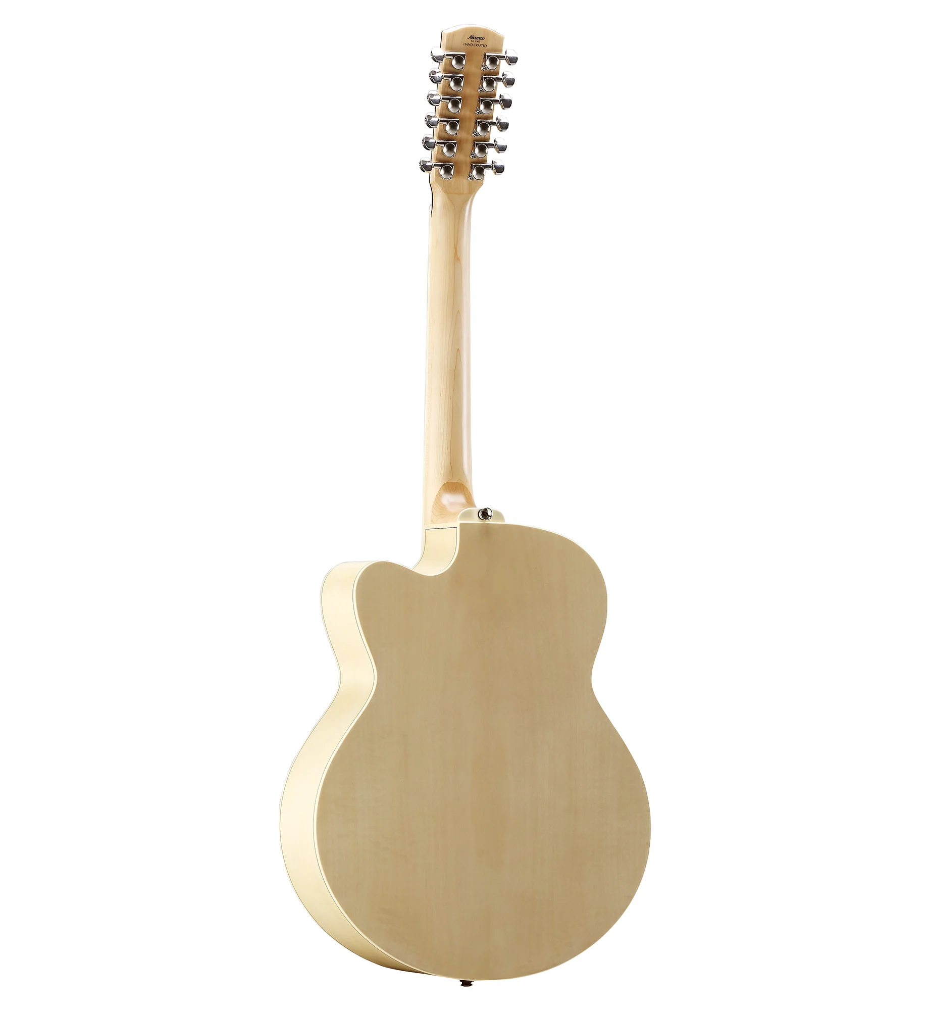 Alvarez AJ-80CE-12 String Cutaway Acoustic-Electric Jumbo Guitar Natural - Image 6