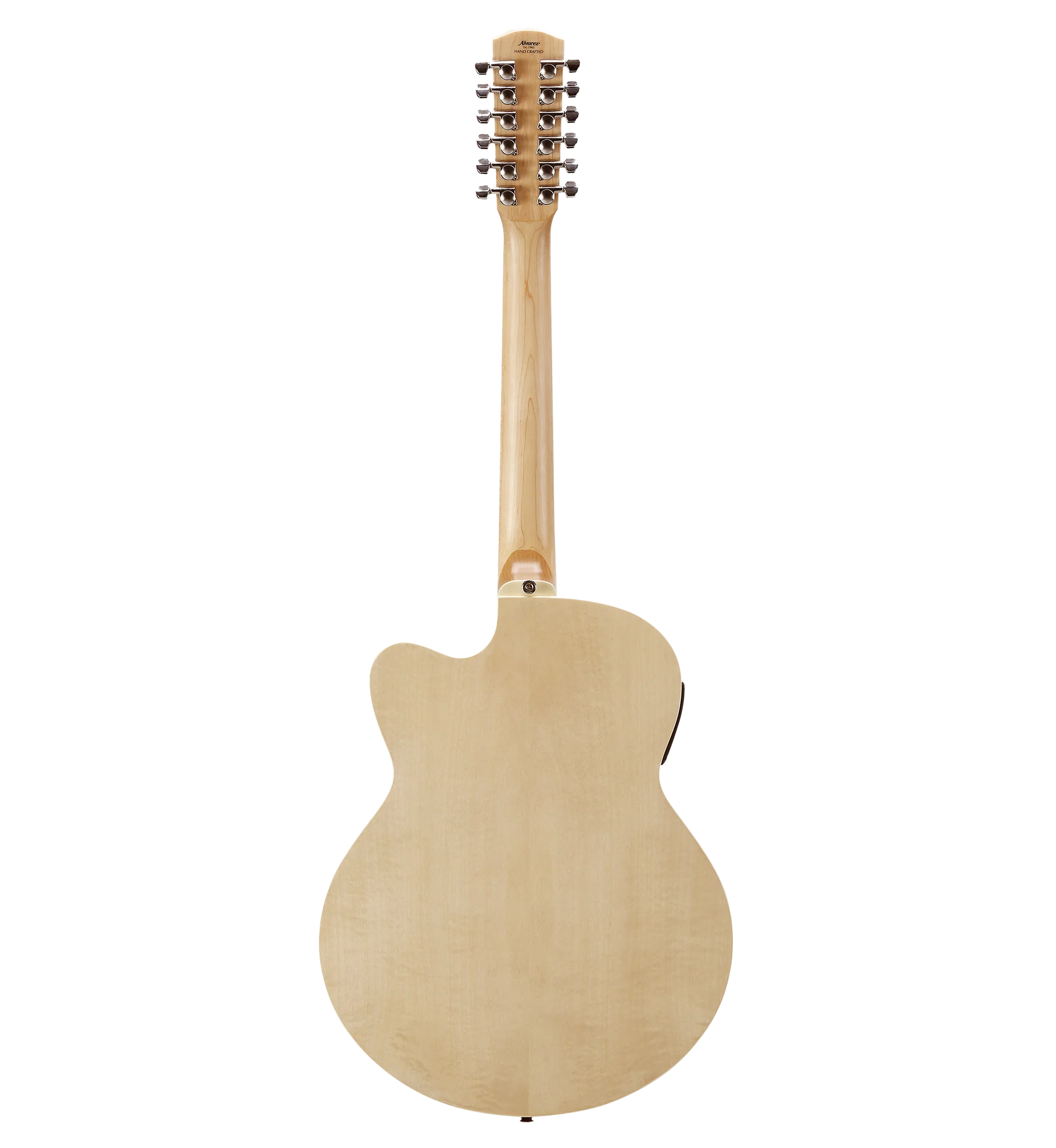 Alvarez AJ-80CE-12 String Cutaway Acoustic-Electric Jumbo Guitar Natural - Image 7