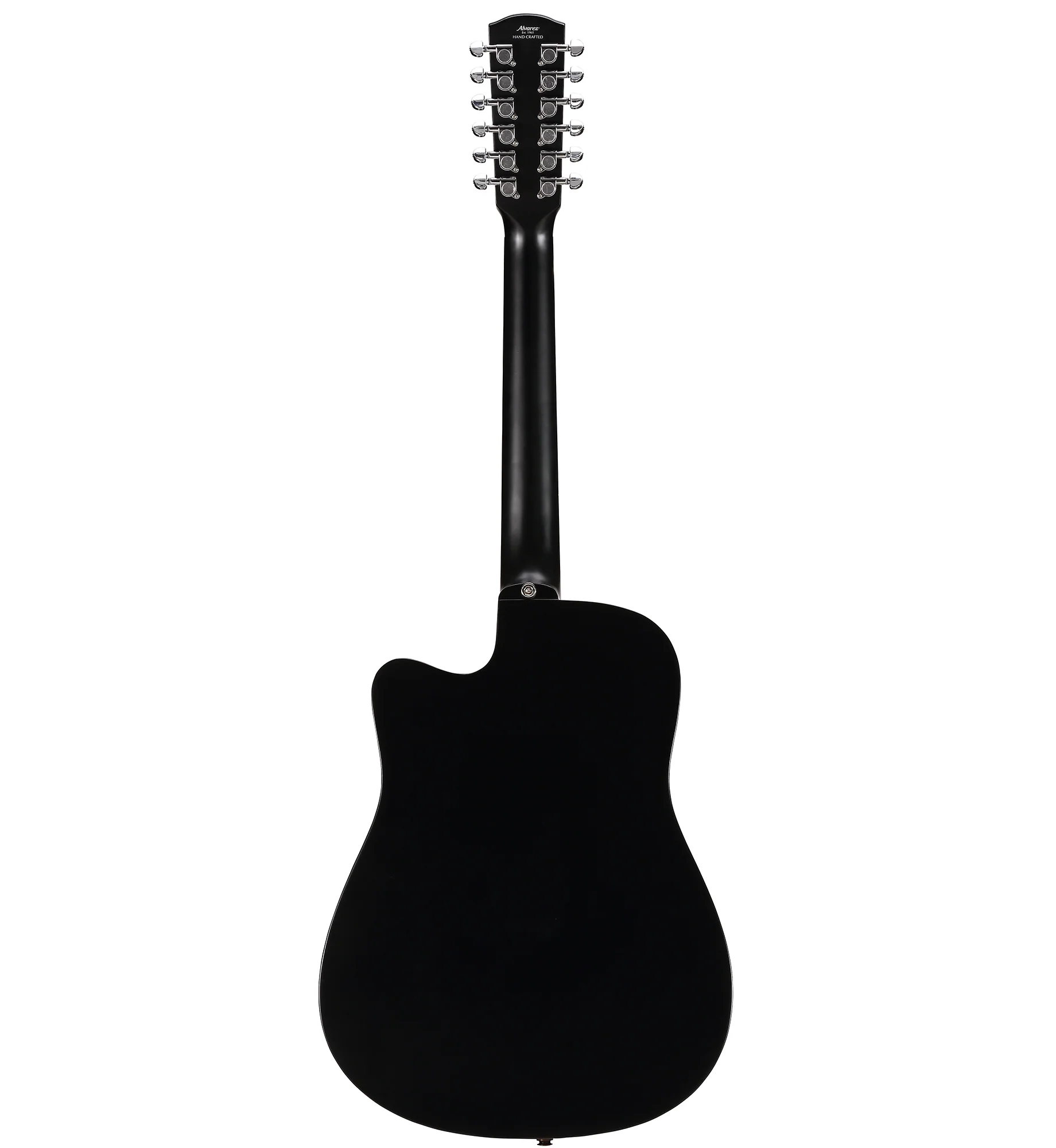 Alvarez Artist Series AD60-12CEBK 12 String Acoustic-Electric Dreadnought Guitar Black - Image 6