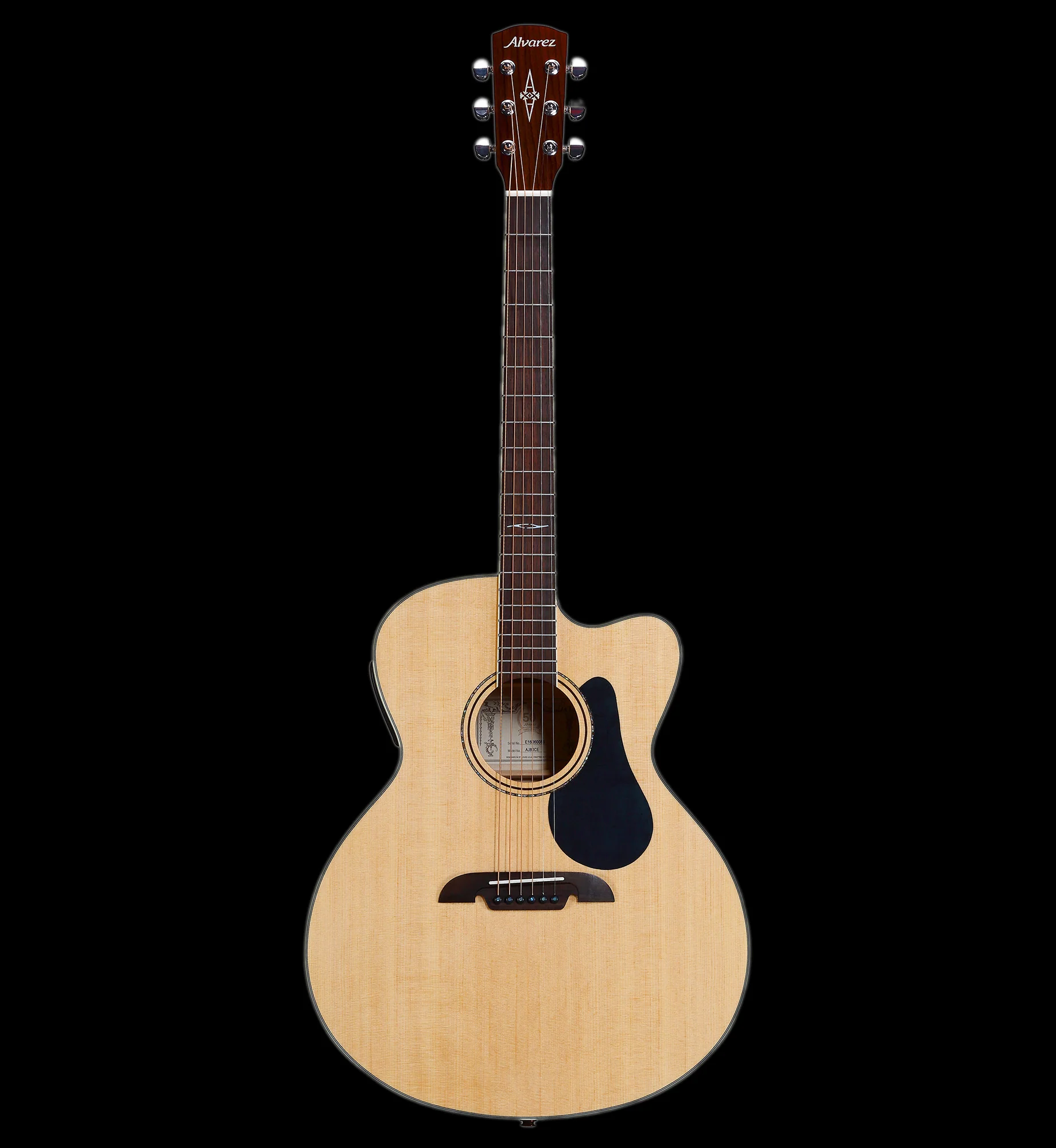 Alvarez Artist Series AJ80-CE Jumbo Acoustic-Electric Guitar Natural - Image 3