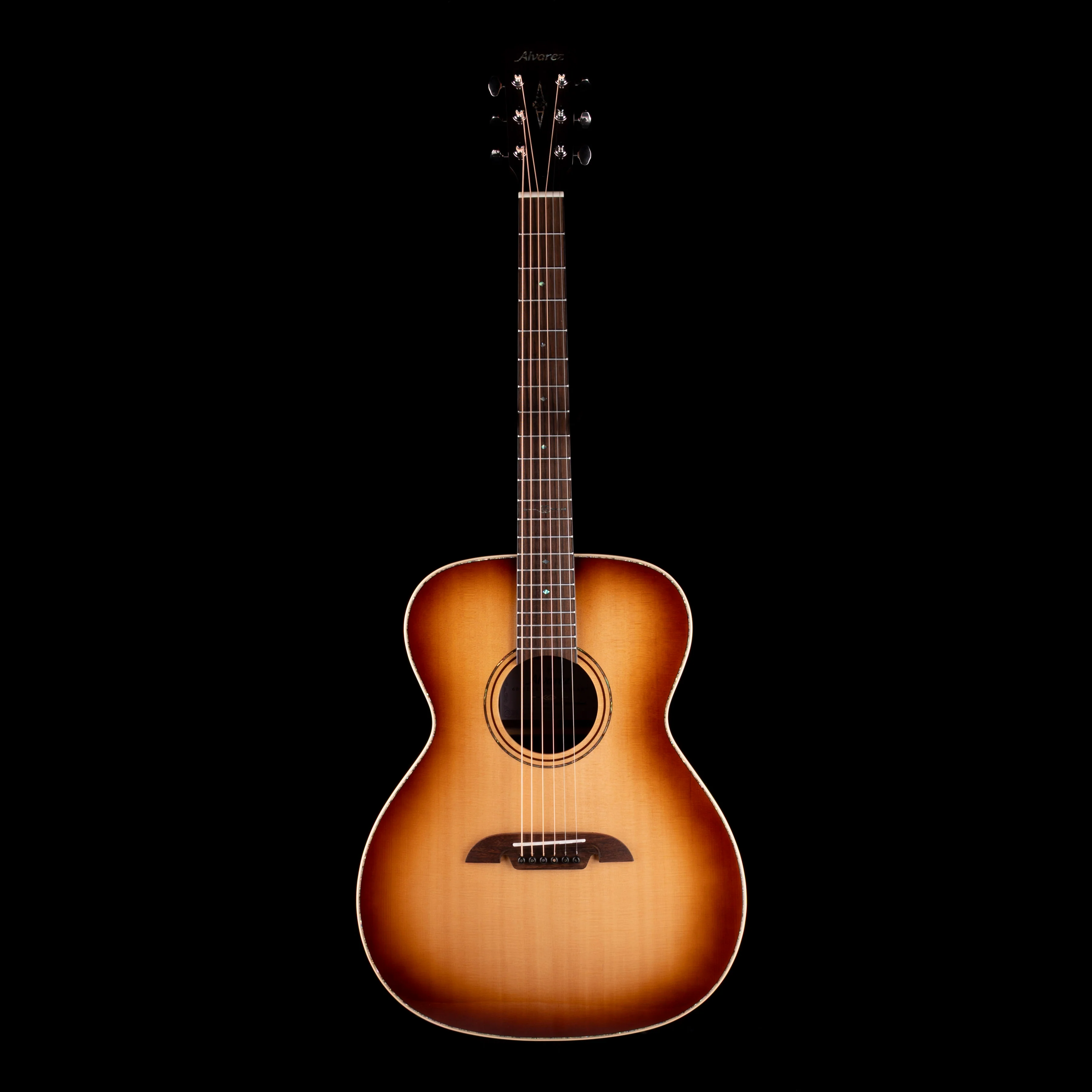 Alvarez Limited Edition MF70 Diamond OM Shadowburst Acoustic Guitar with Soft Case - Image 2