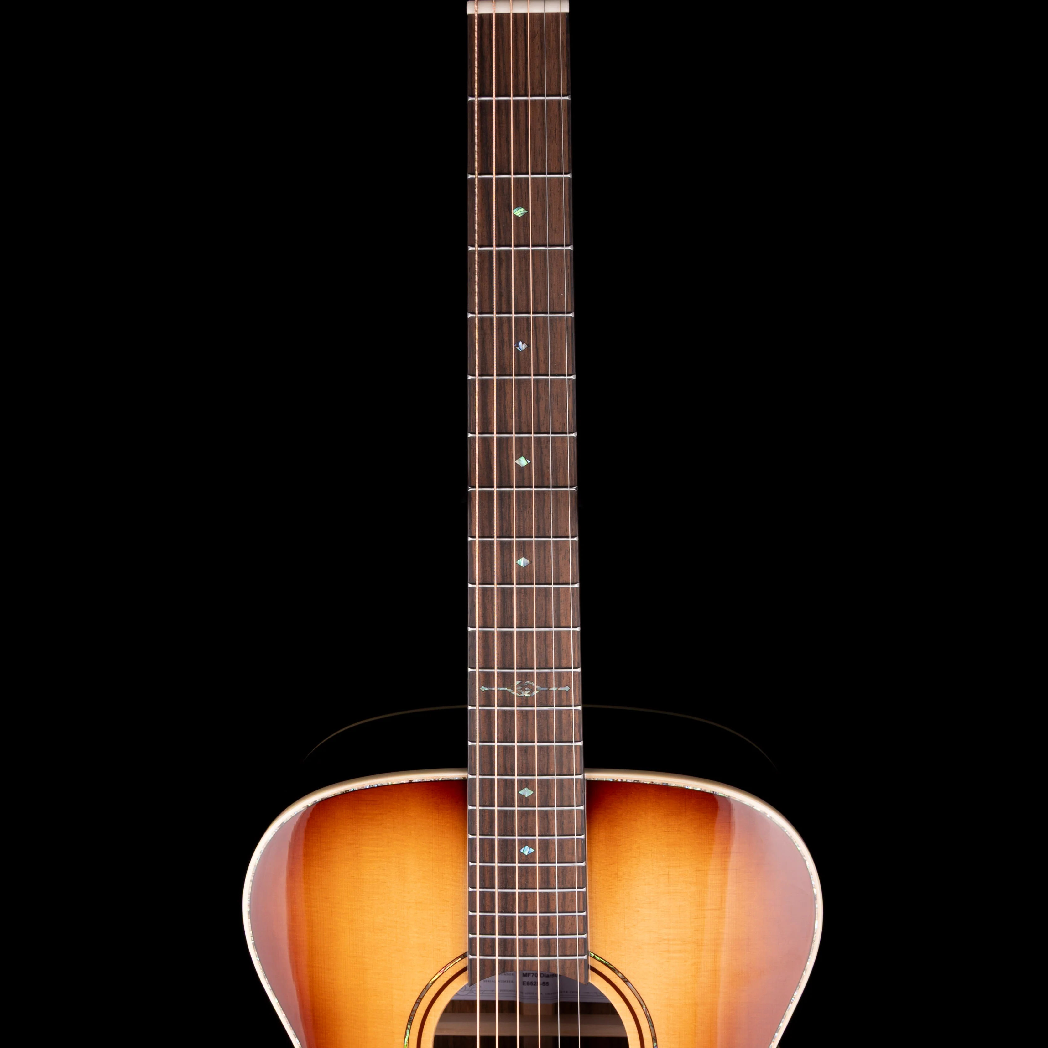 Alvarez Limited Edition MF70 Diamond OM Shadowburst Acoustic Guitar with Soft Case - Image 8