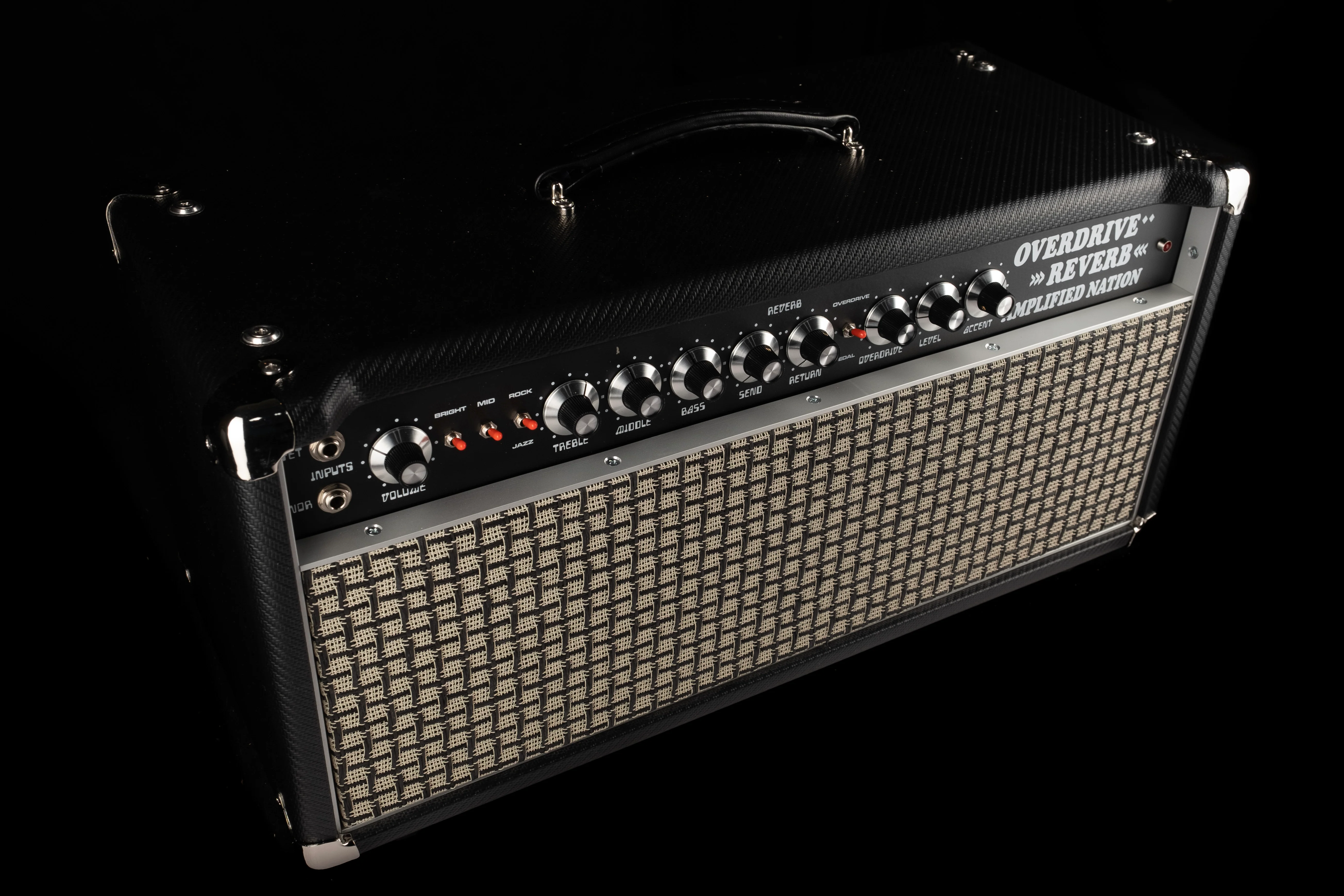 Amplified Nation Overdrive Reverb 50-Watt Guitar Amp Head Carbon Fiber Tolex - Image 3