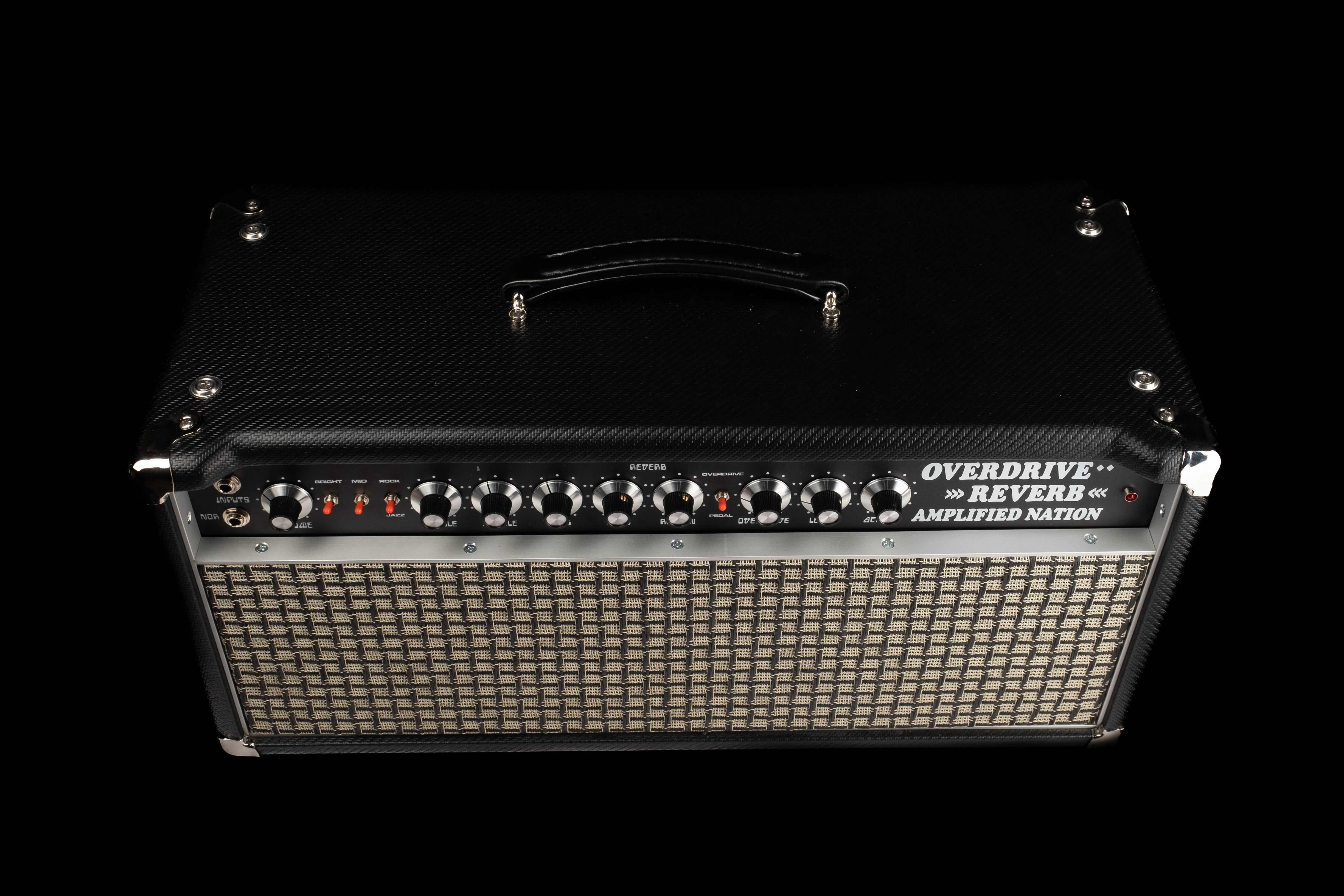 Amplified Nation Overdrive Reverb 50-Watt Guitar Amp Head Carbon Fiber Tolex - Image 4