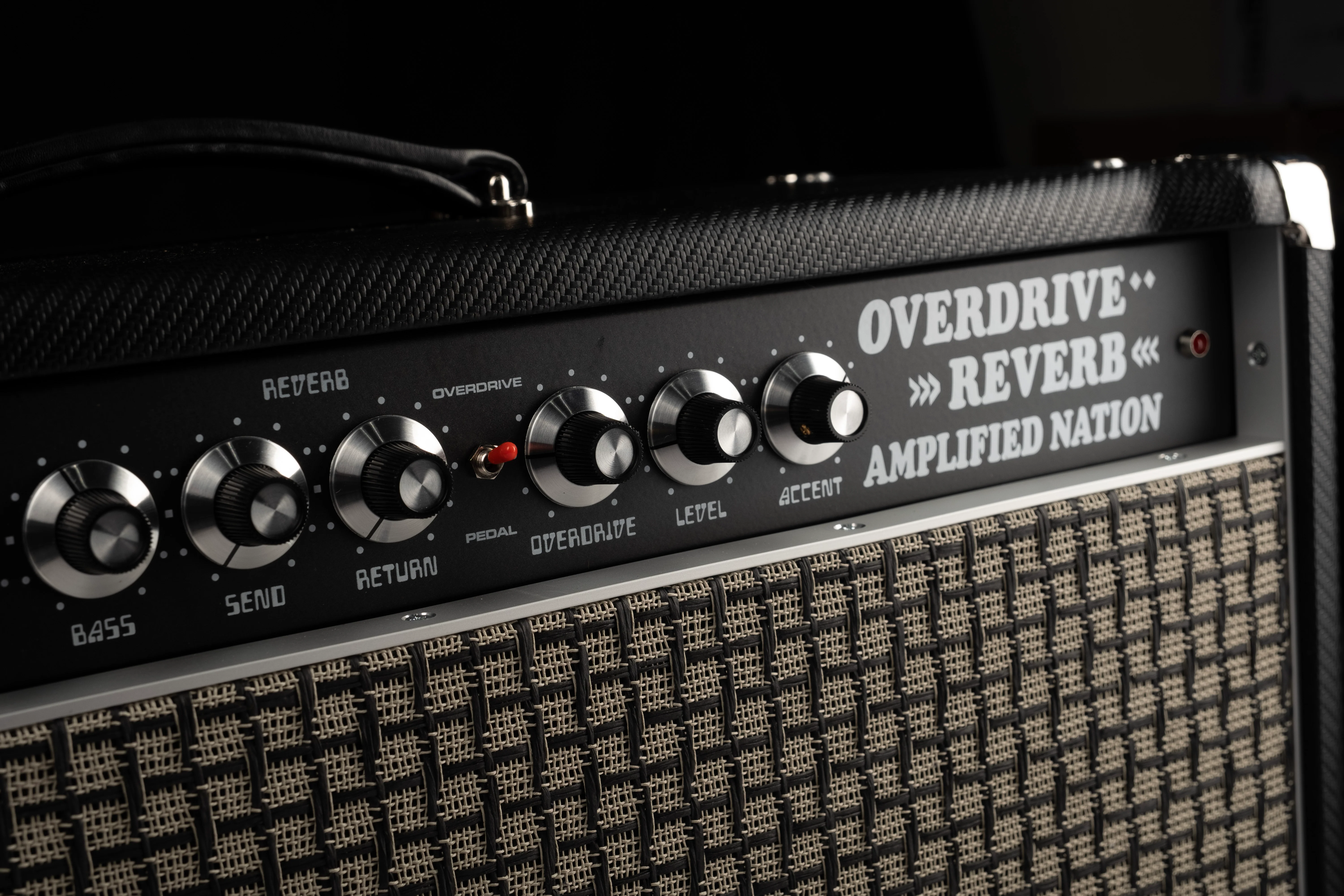 Amplified Nation Overdrive Reverb 50-Watt Guitar Amp Head Carbon Fiber Tolex - Image 5