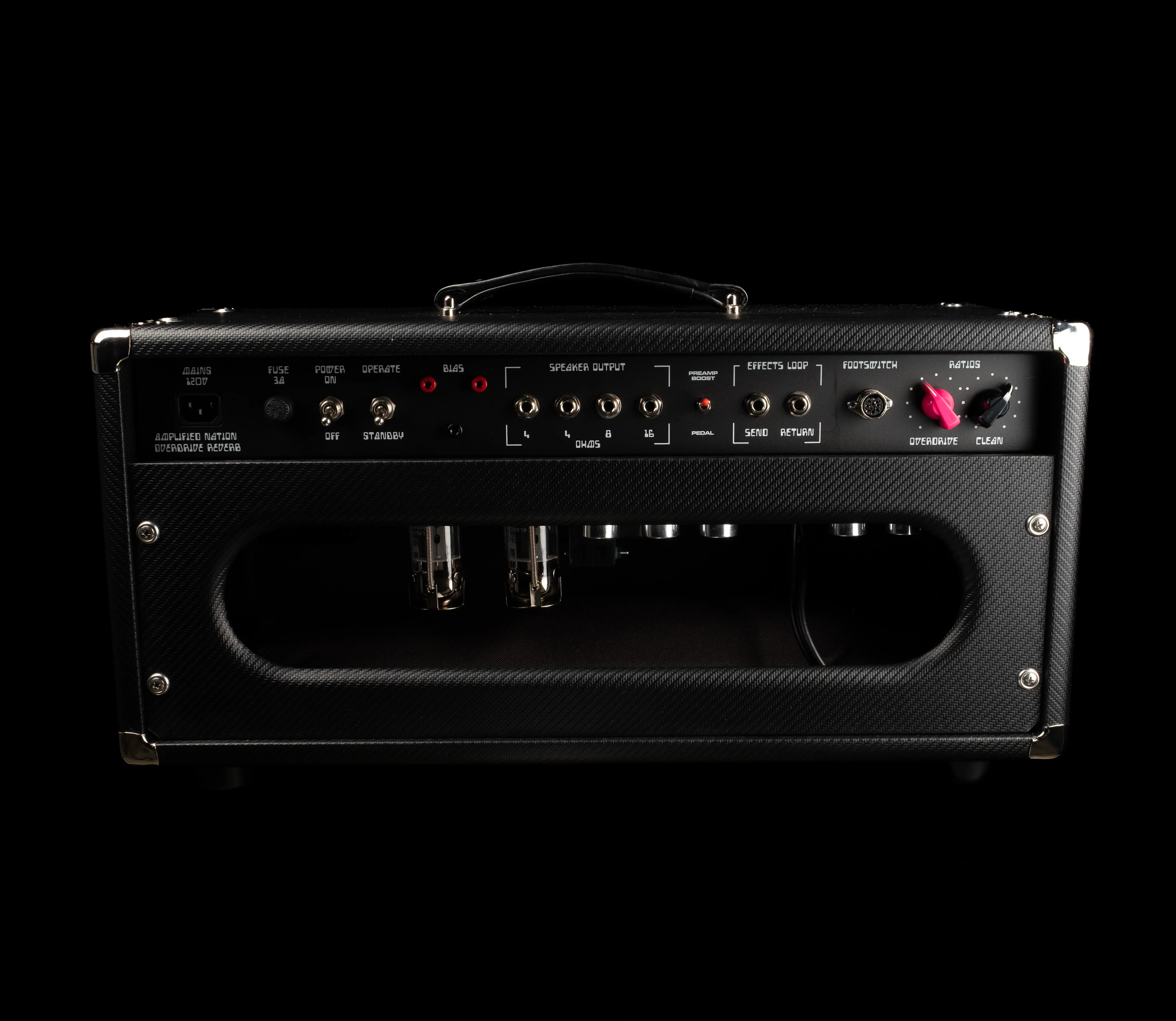 Amplified Nation Overdrive Reverb 50-Watt Guitar Amp Head Carbon Fiber Tolex - Image 8