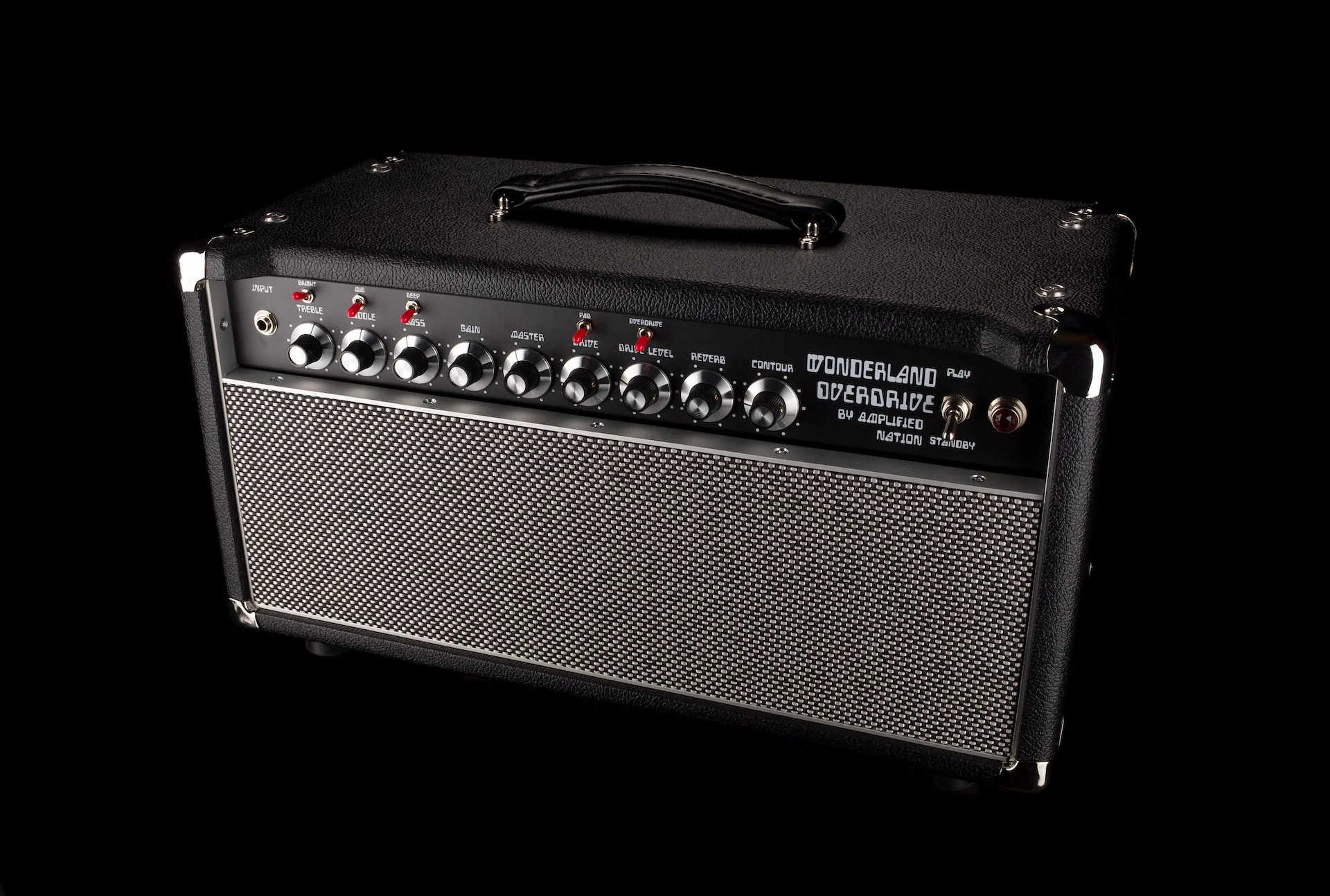Amplified Nation Wonderland Overdrive V2 Head Black Tolex Silver Matrix Grill 22 Watts - Image 3
