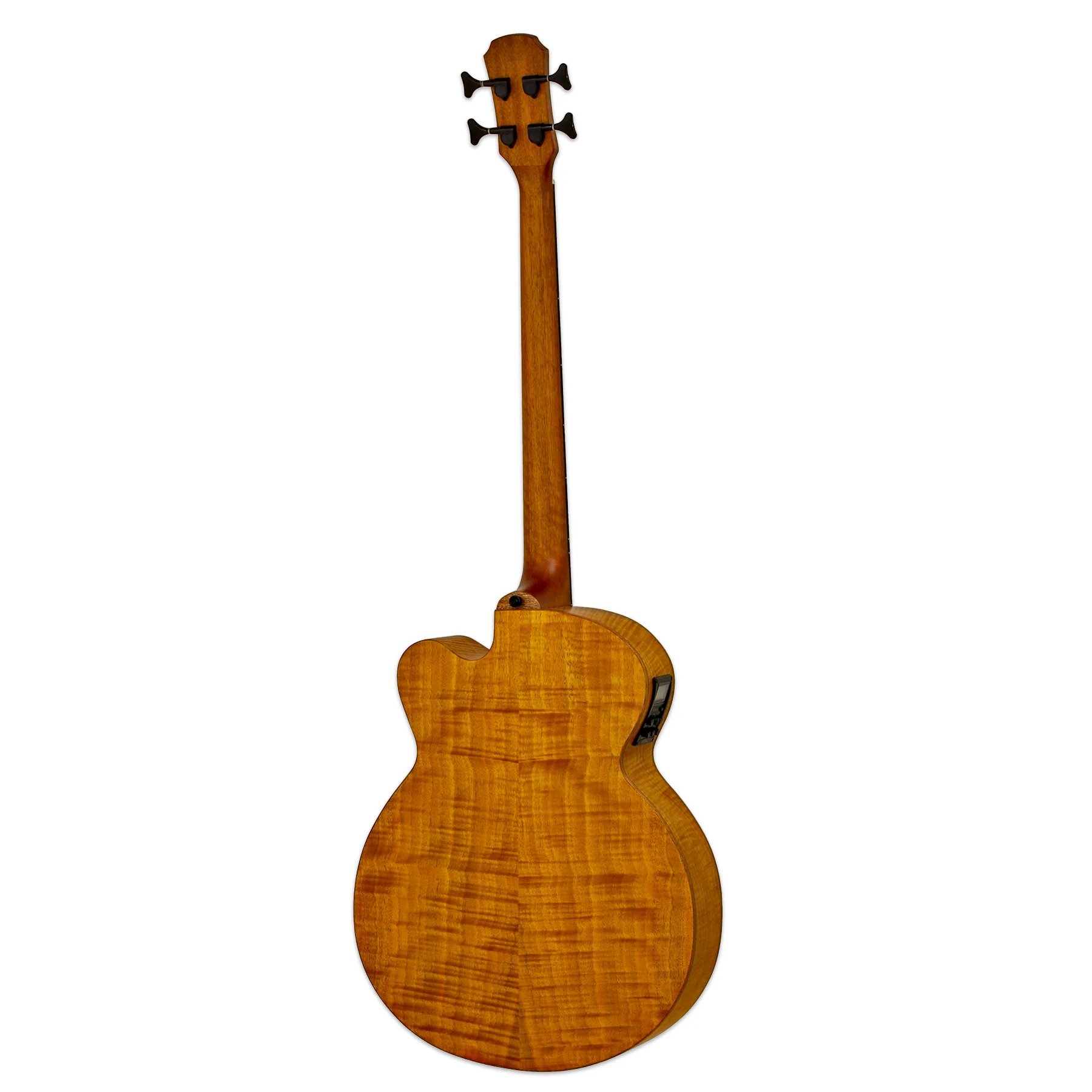 Aria FEB-F2/FL-STBR Full Scale Fretless Stained Brown Acoustic Bass with Bag - Image 4
