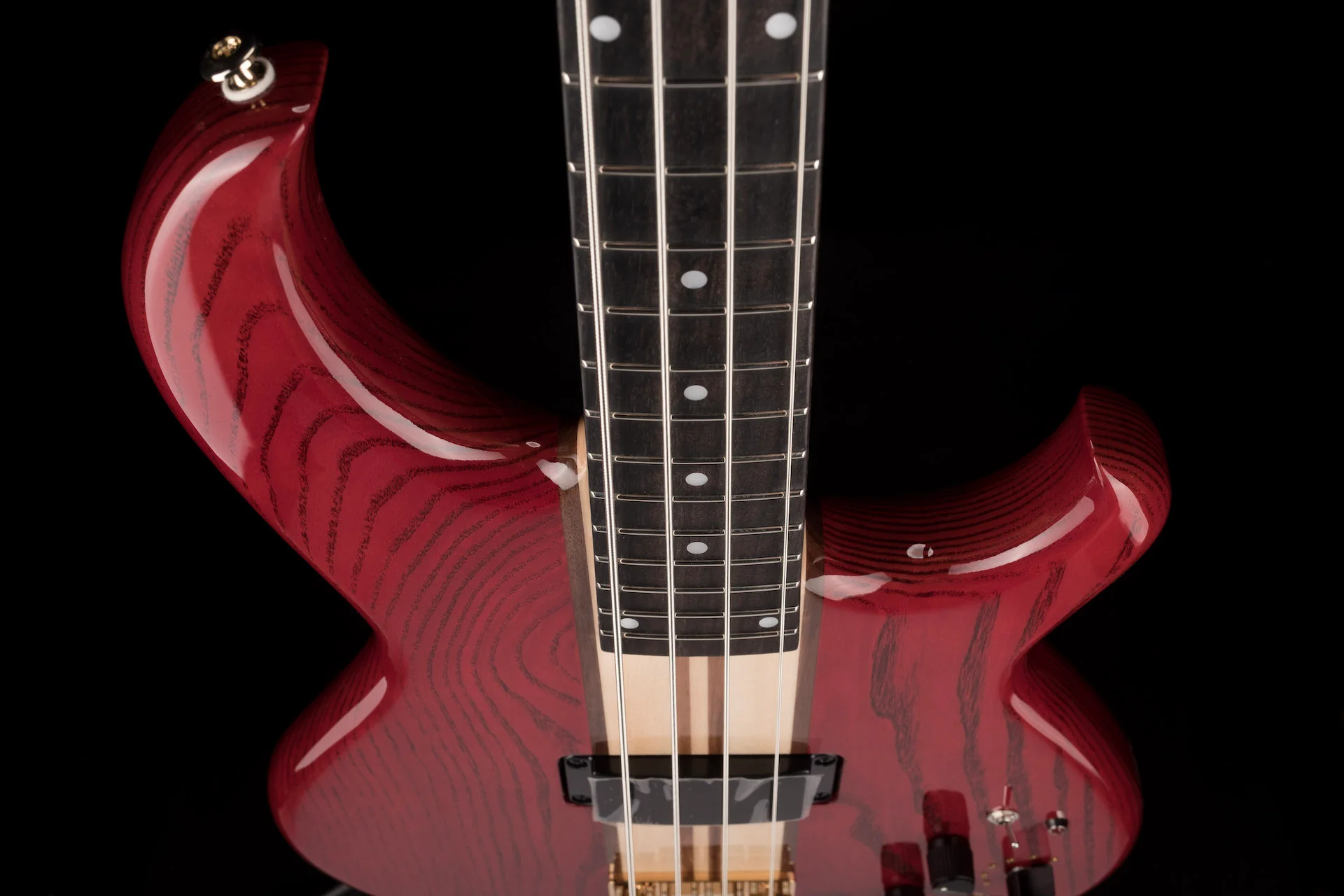 Aria Pro II SB-1000B Reissue 4-String Electric Bass Guitar Made in Japan Paduak Red with Gig Bag - Image 10