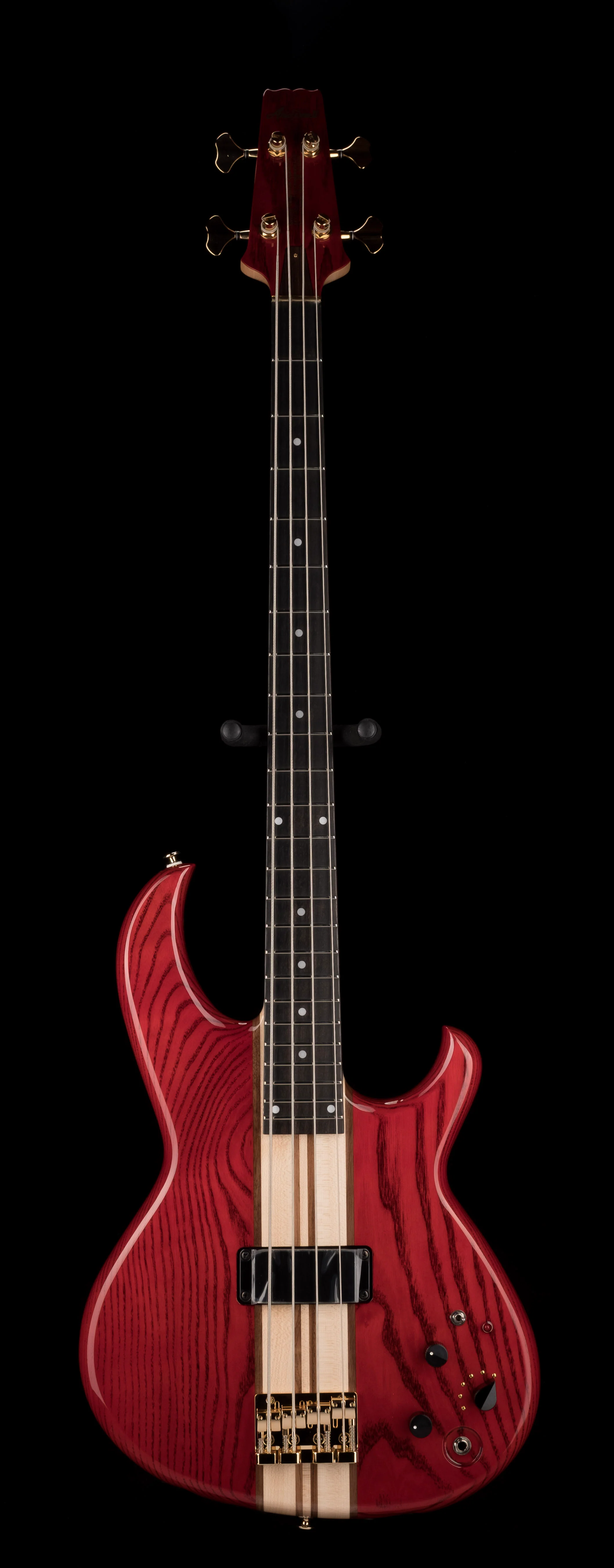 Aria Pro II SB-1000B Reissue 4-String Electric Bass Guitar Made in Japan Paduak Red with Gig Bag - Image 2