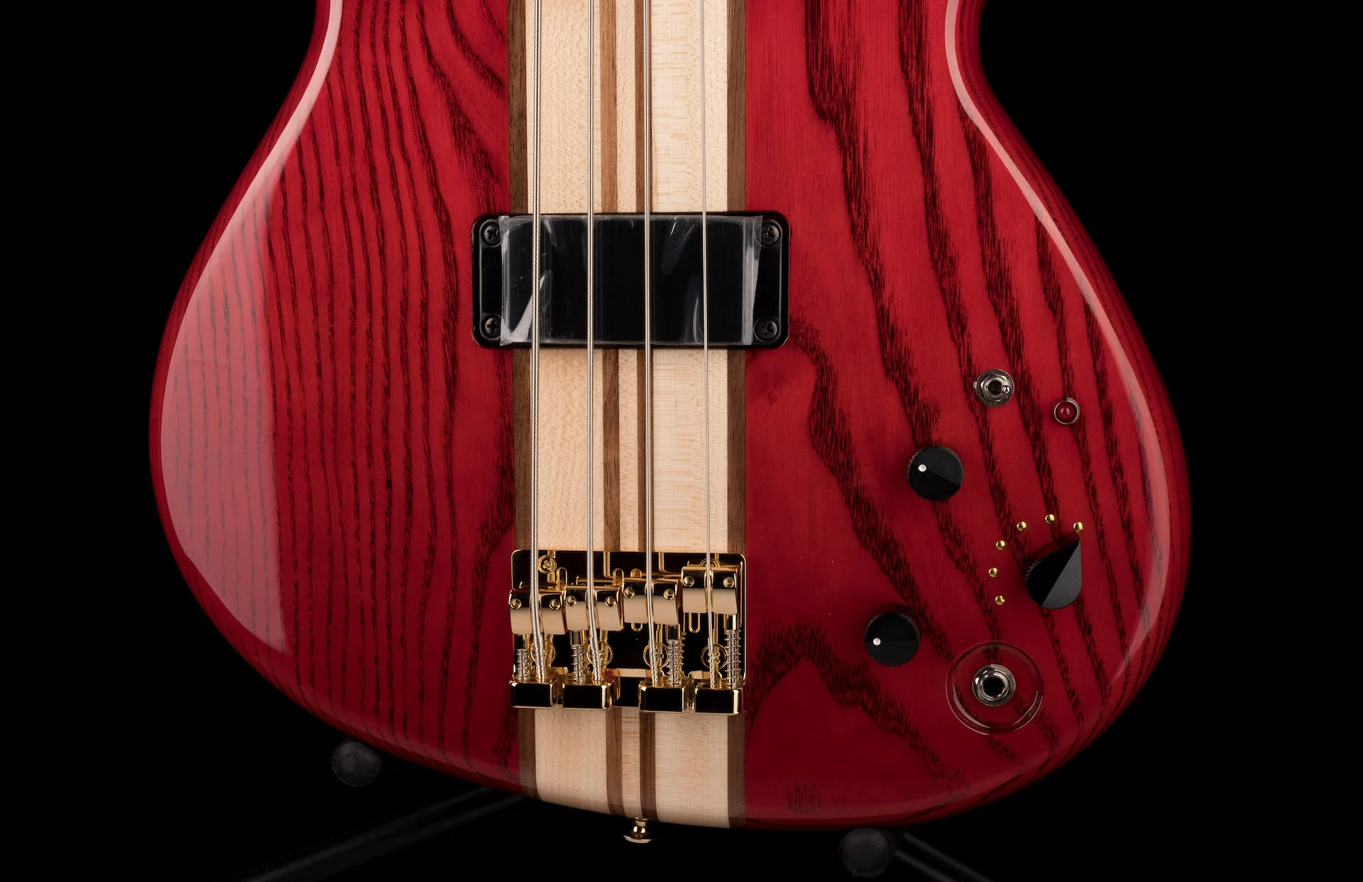 Aria Pro II SB-1000B Reissue 4-String Electric Bass Guitar Made in Japan Paduak Red with Gig Bag - Image 5