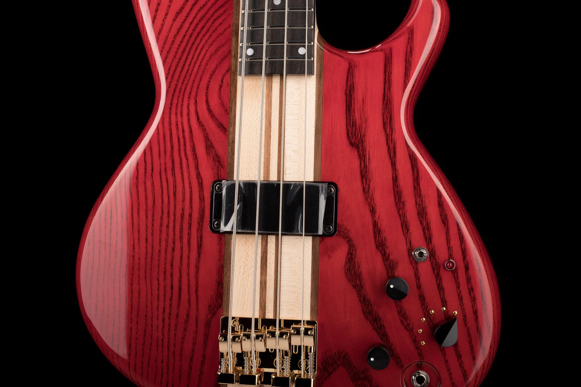 Aria Pro II SB-1000B Reissue 4-String Electric Bass Guitar Made in Japan Paduak Red with Gig Bag - Image 6