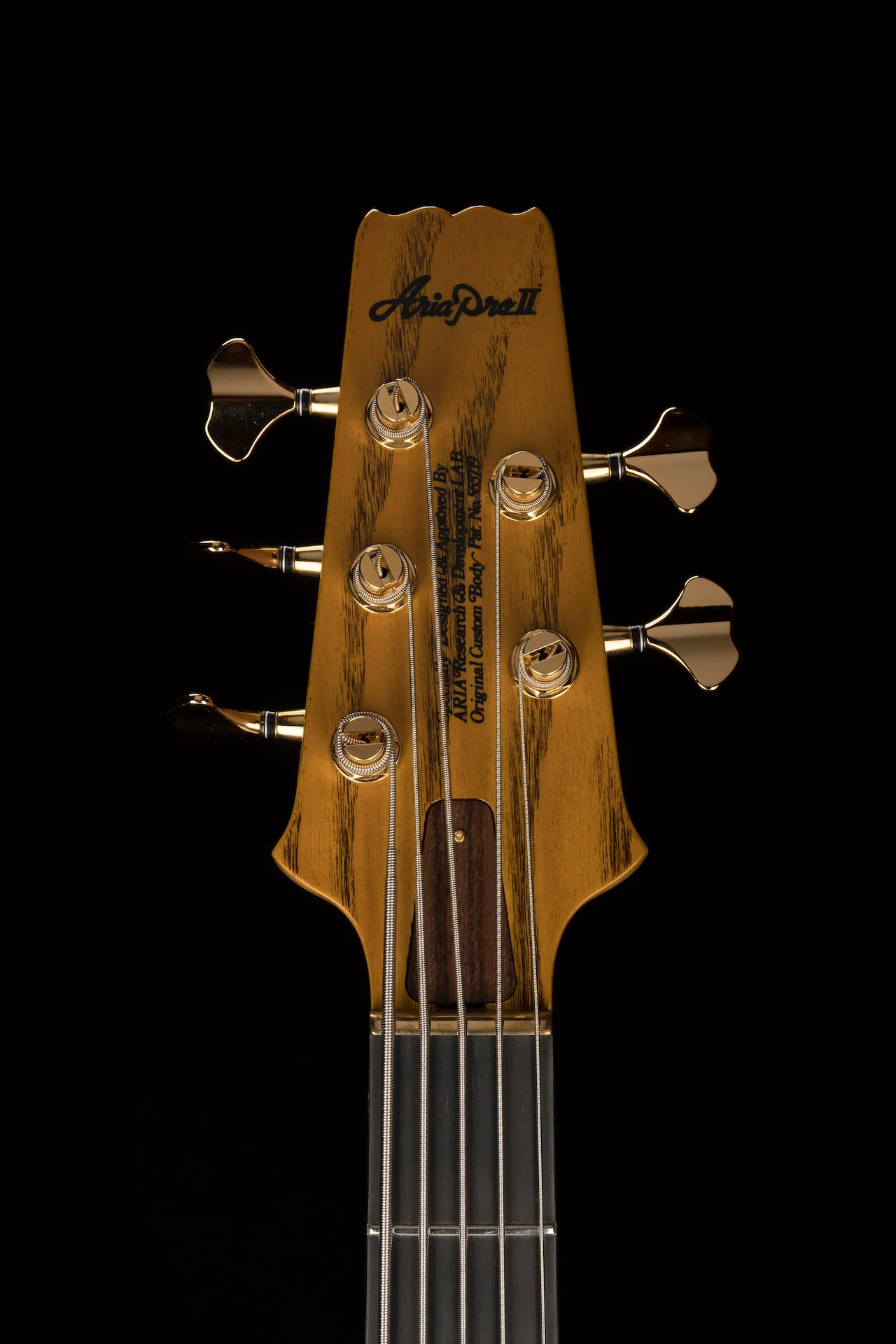 Aria Pro II SB-1000B Reissue 5-String Electric Bass Guitar Made in Japan Oak Natural with Gig Bag - Image 11