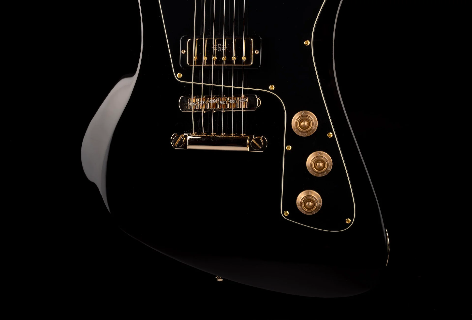 Baum Guitars Original Series Wingman Pure Black Black with Case - Image 5
