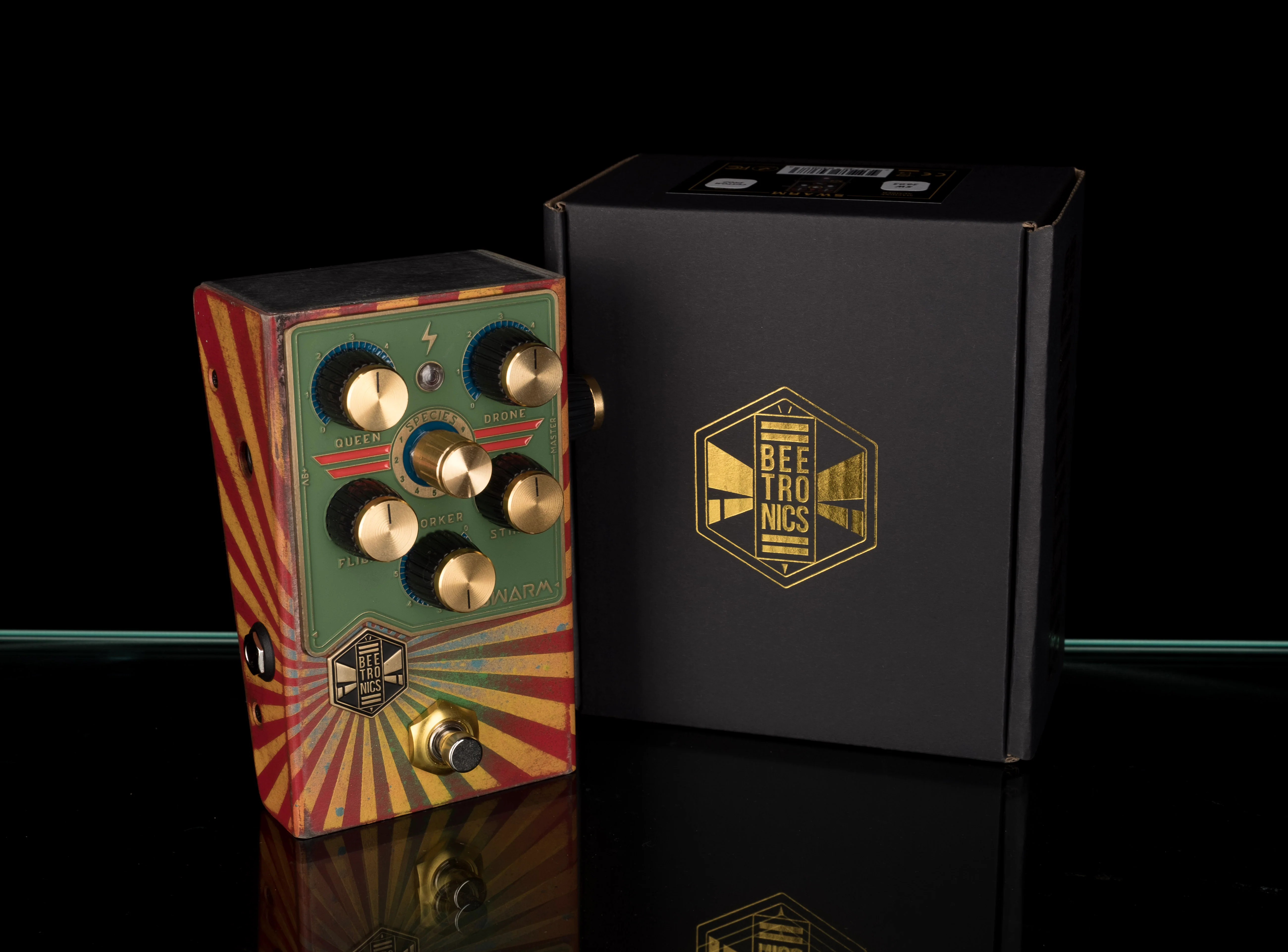 Beetronics FX Custom Shop One Off Rising Sun Swarm Fuzz Harmonizer Pedal - Image 5