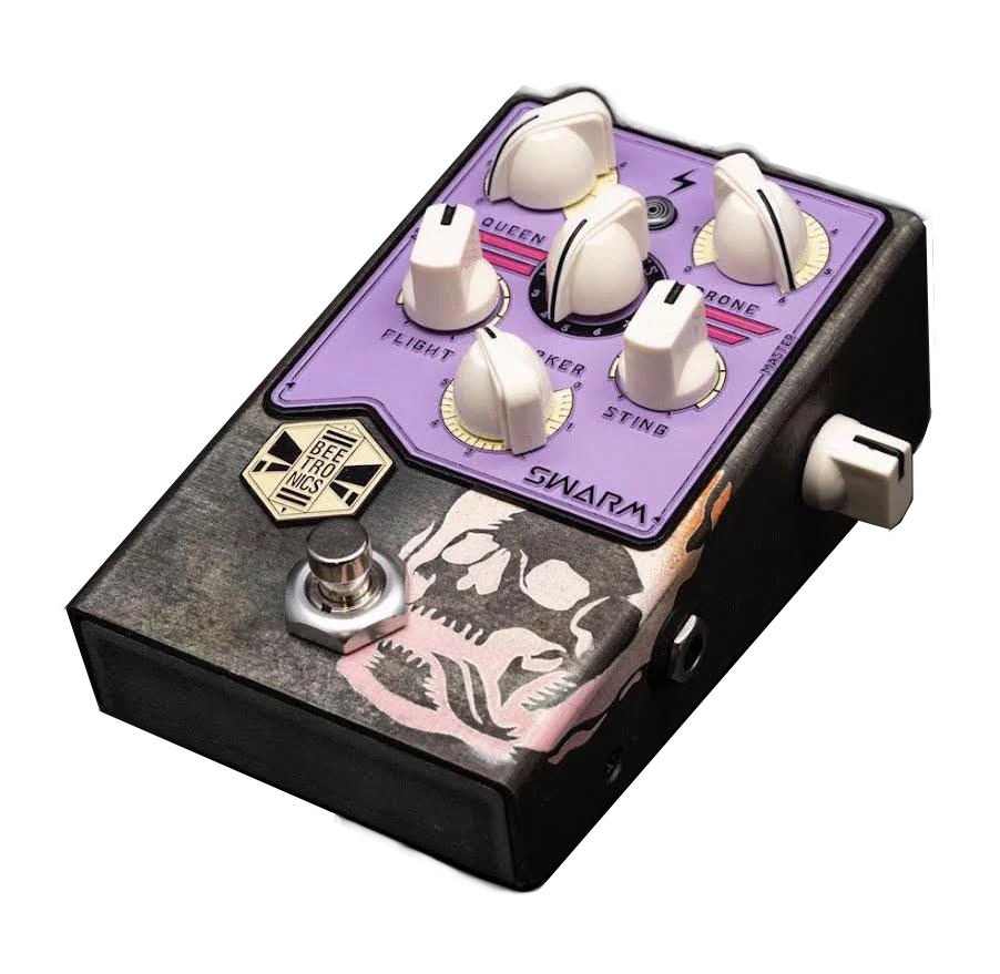 BeetronicsFX Custom Shop One Off Swarm Purple Skull Fuzz Harmonizer Pedal