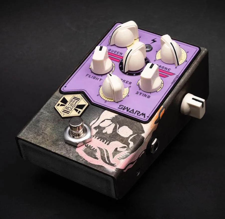 BeetronicsFX Custom Shop One Off Swarm Purple Skull Fuzz Harmonizer Pedal - Image 2