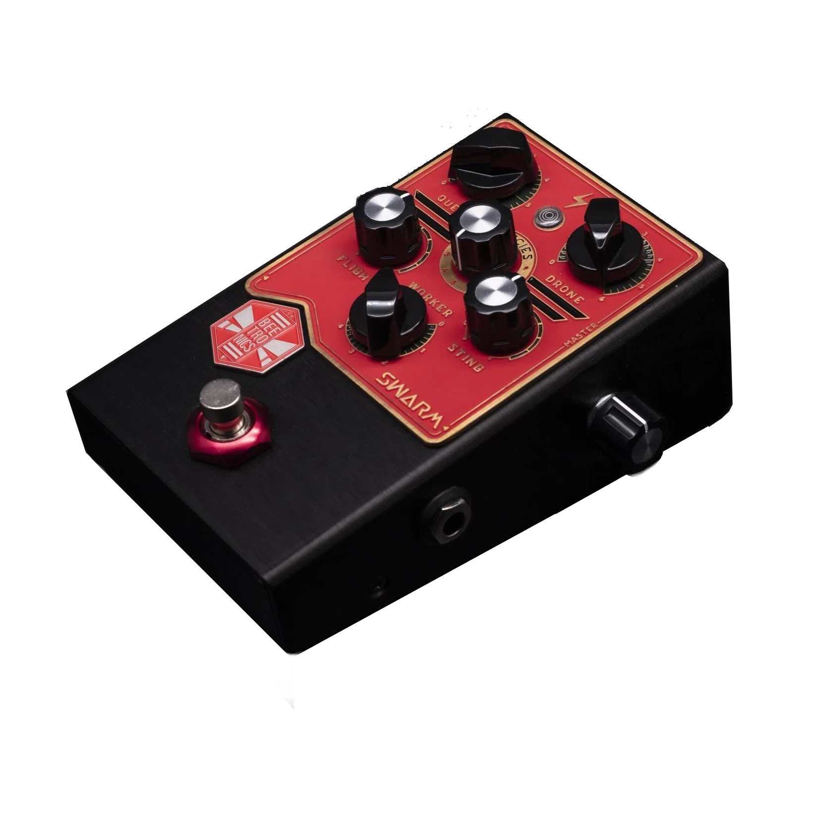 BeetronicsFX Standard Series Limited Run Swarm Black/Red/Gold Truetone Music Exclusive Color Fuzz Harmonizer Pedal