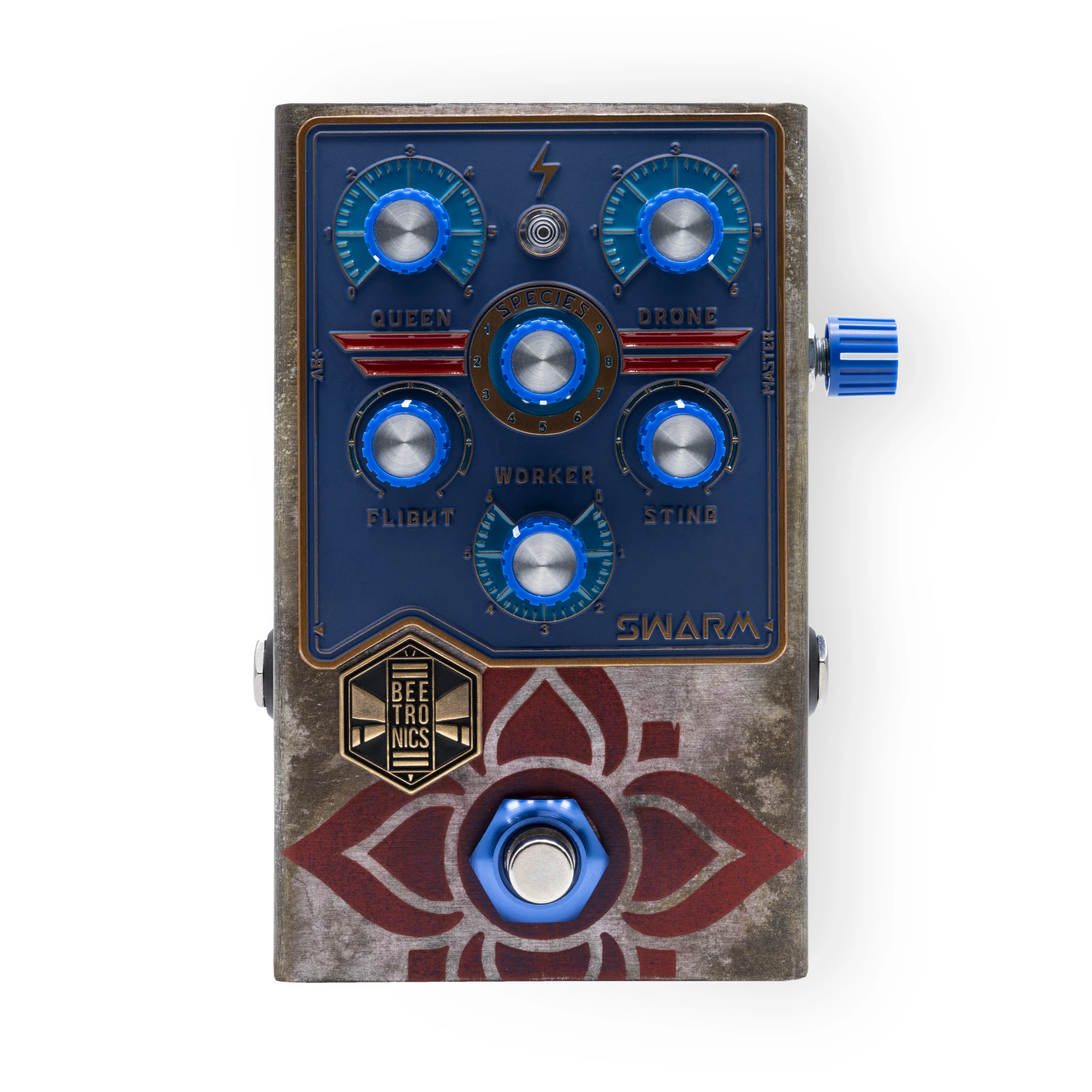 BeetronicsFX Standard Series Limited Run Swarm Blue Blossom Fuzz Harmonizer Pedal