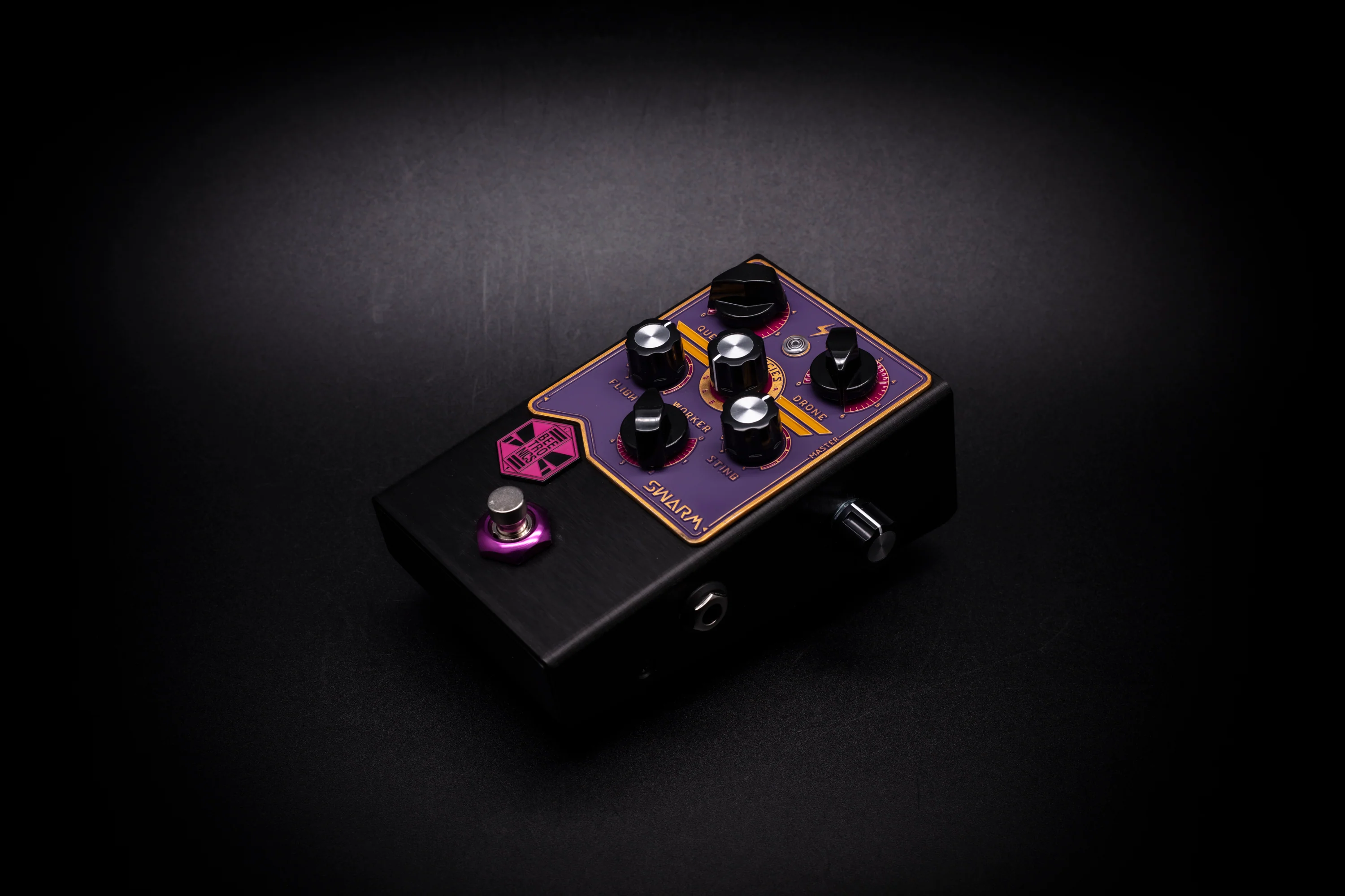 BeetronicsFX Standard Series Limited Run Swarm Purple/Gold/Pink Truetone Music Exclusive Color Fuzz Harmonizer Pedal - Image 3