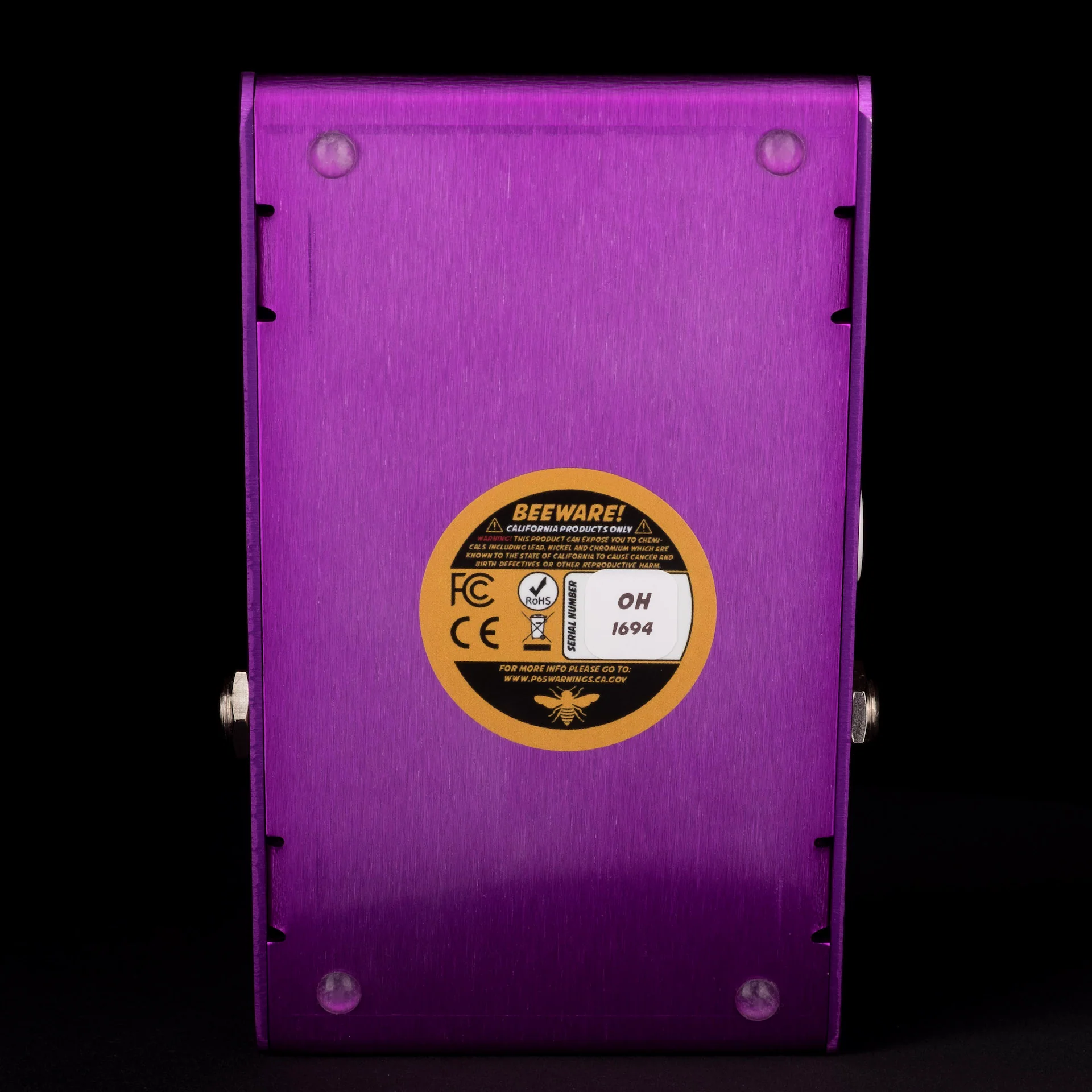 BeetronicsFX Standard Series Octahive Super High Gain Fuzz High Octave Custom Purple/Gold - Image 2