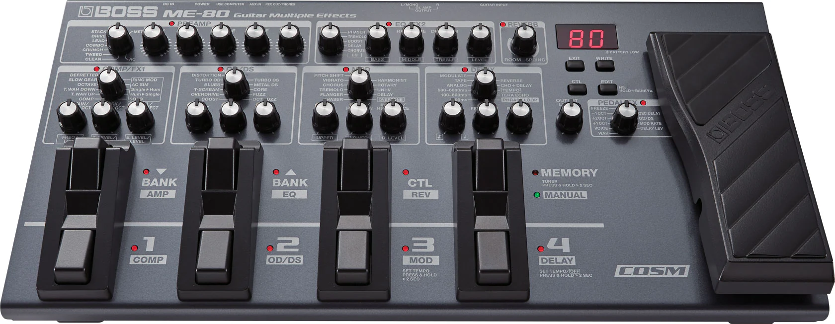 Boss ME-80 Multi Multiple Effect Guitar Pedal Board - Image 8