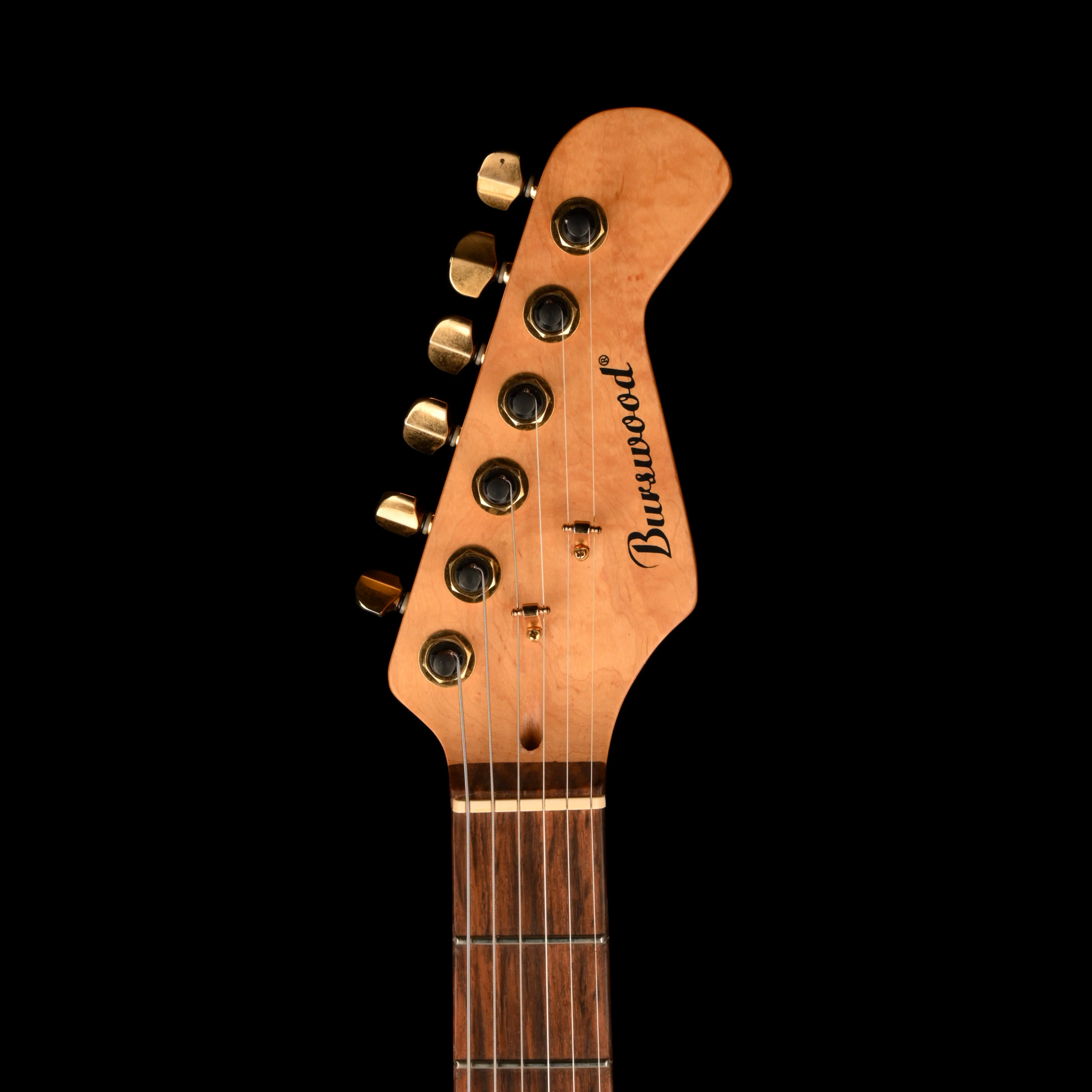 Used Burswood S-Style Rosewood Fingerboard Black Electric Guitar - Image 13