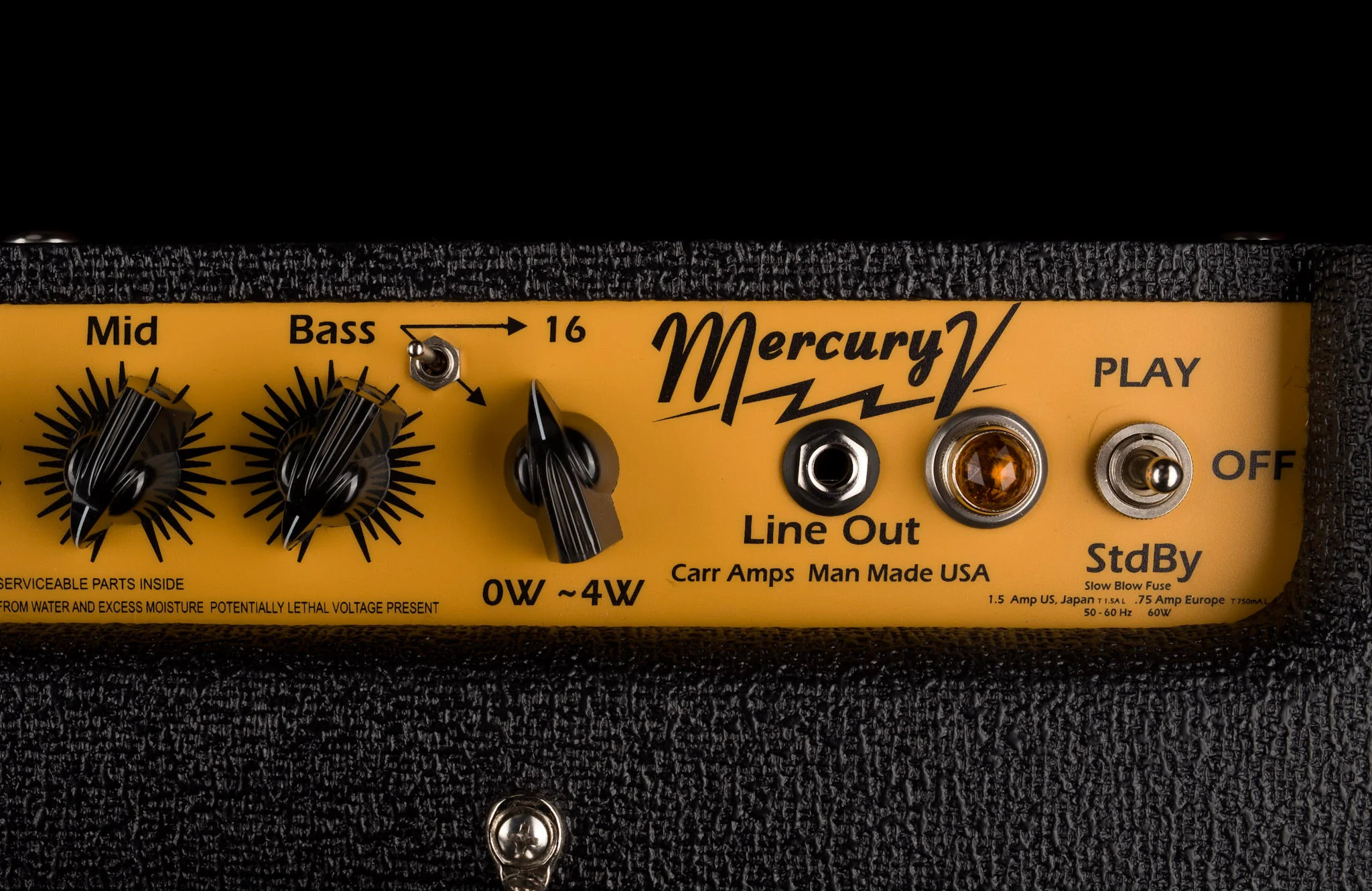 Carr Mercury V 16-Watt 1x12 6V6 Tube Combo Amp Black Tolex - Image 11