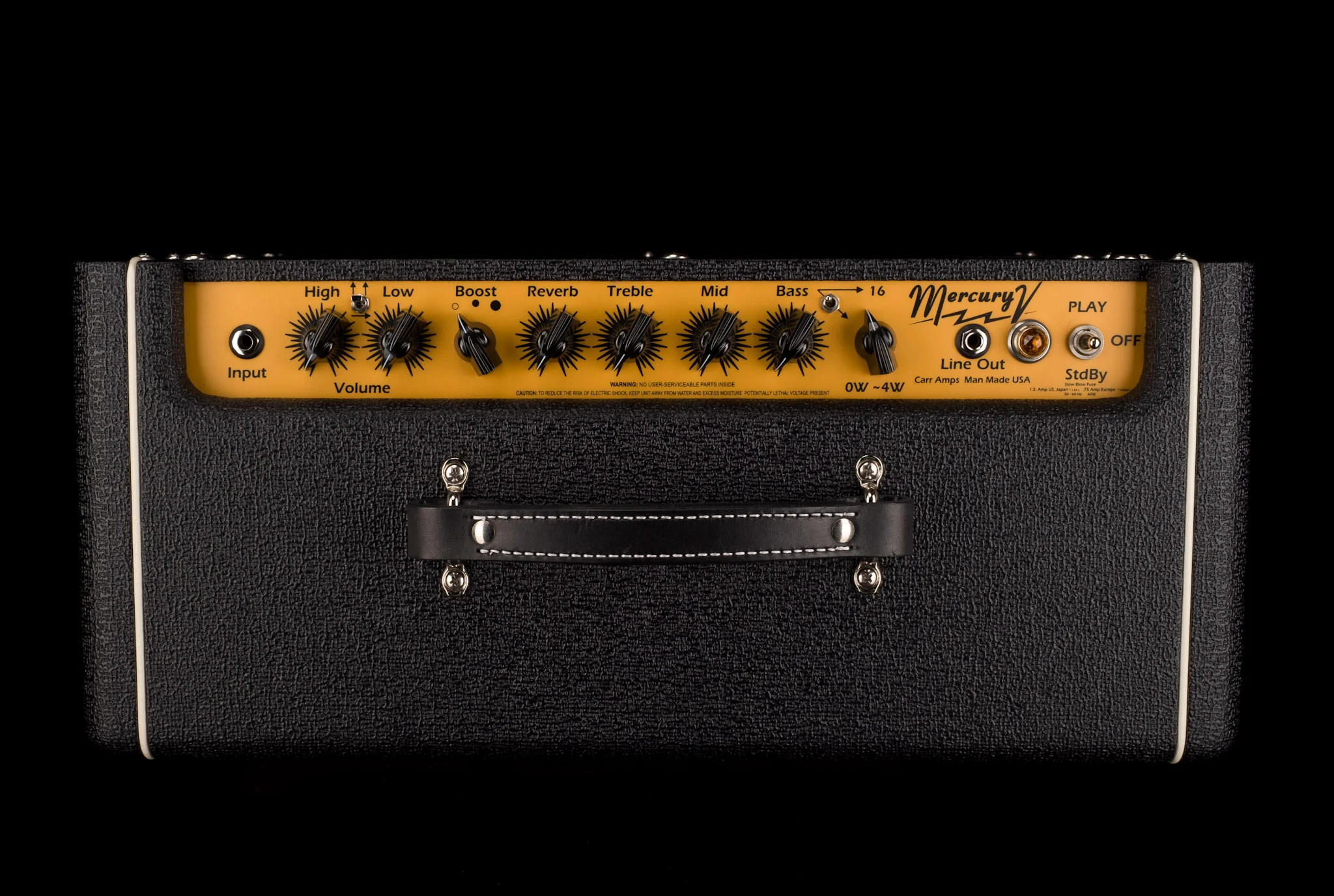 Carr Mercury V 16-Watt 1x12 6V6 Tube Combo Amp Black Tolex - Image 9