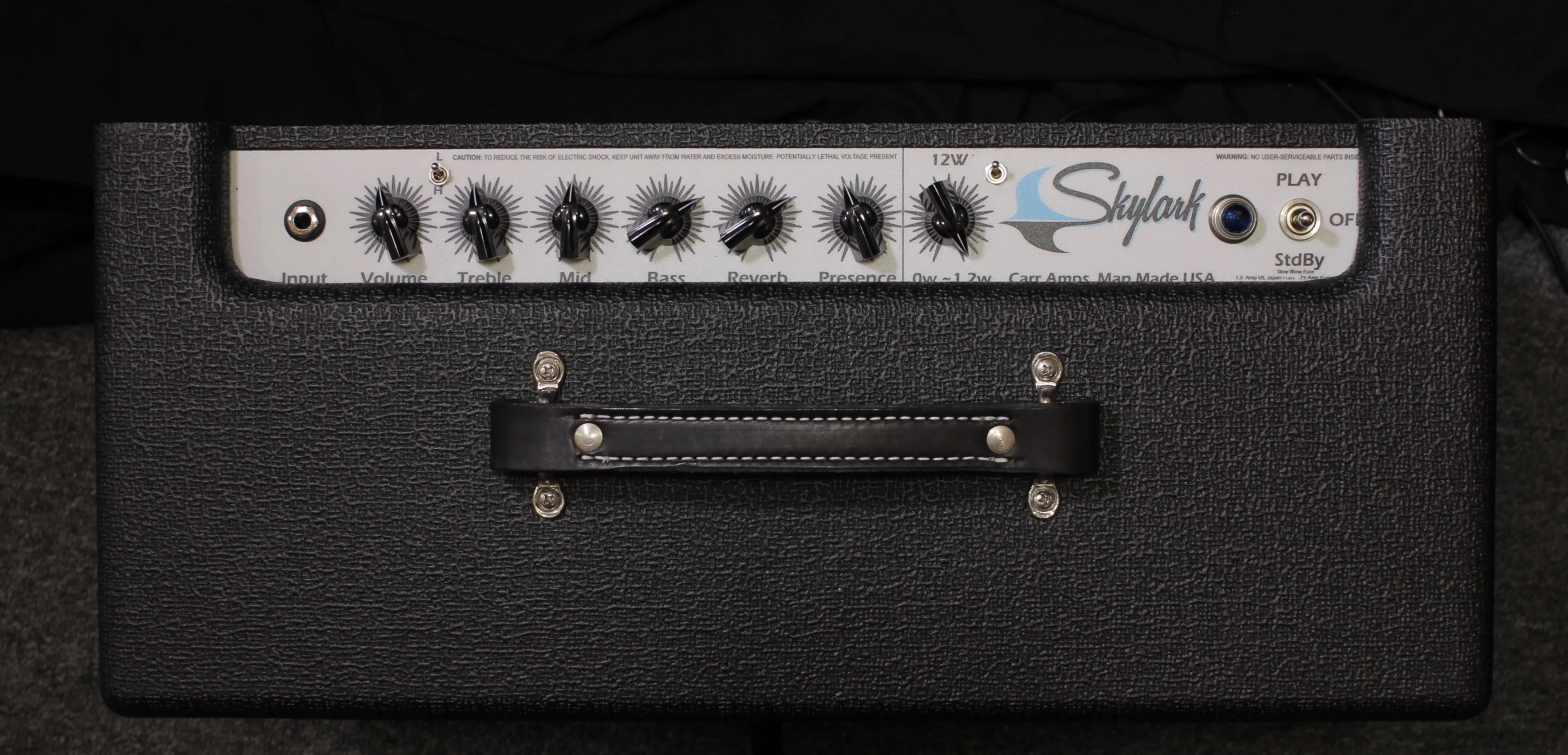 Carr Skylark 12 Watt 1x12 6V6 Tube Combo Amp Black - Image 5