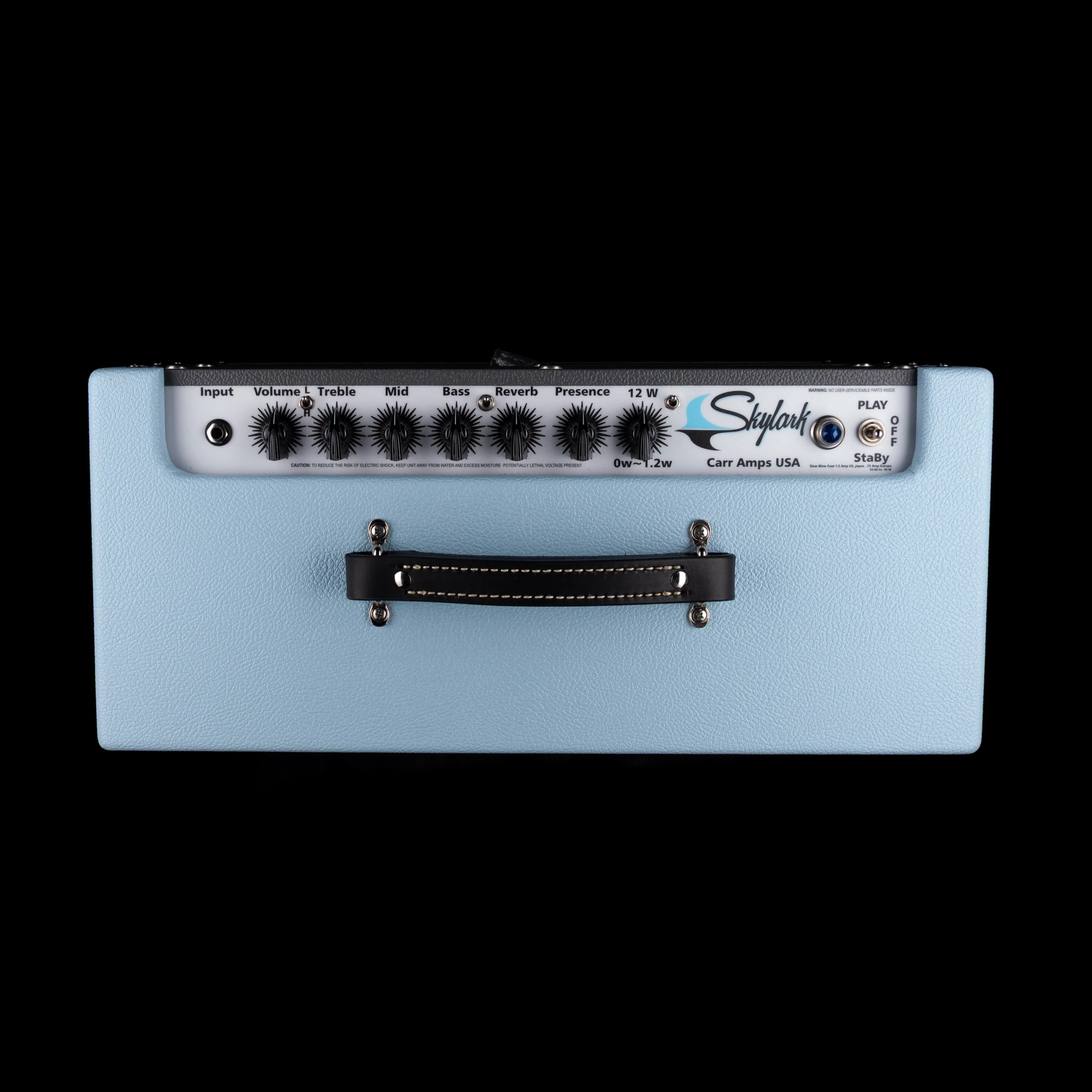 Carr Skylark Special Two-Tone Sonic Blue and Gray Guitar Amp Combo - Image 4