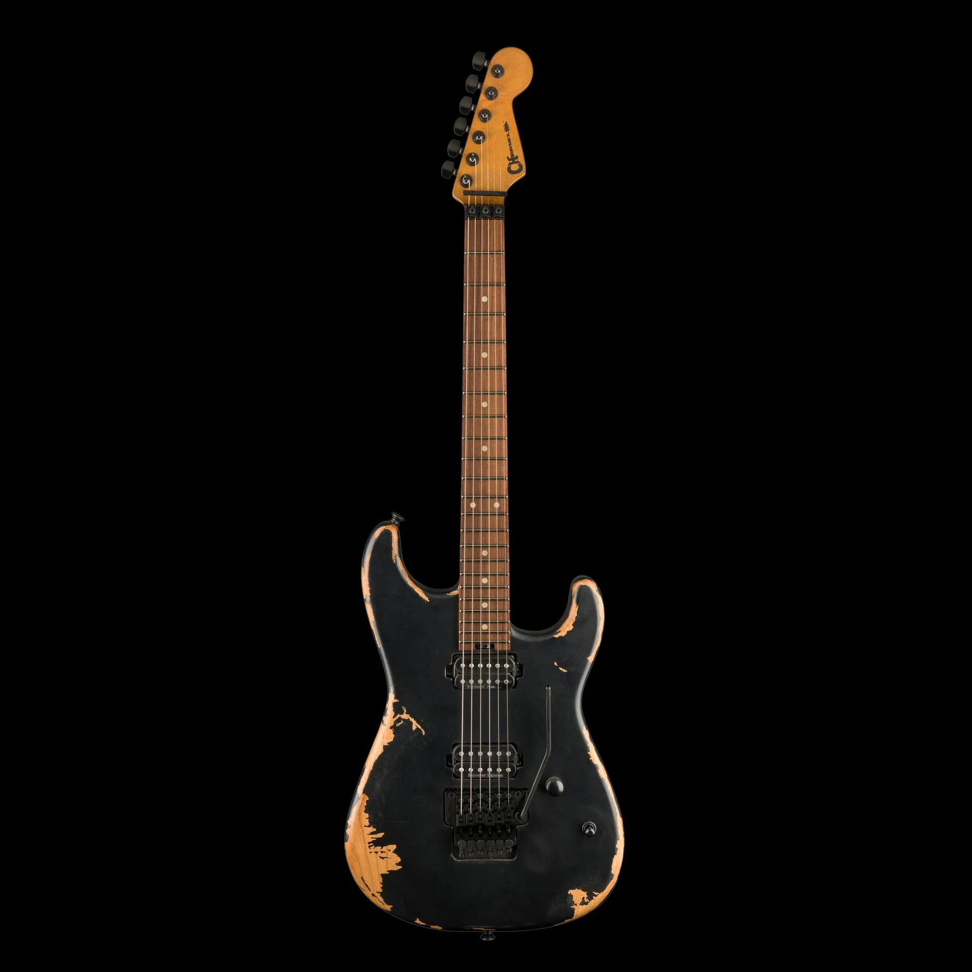 Charvel Pro-Mod Relic San Dimas Style 1 HH FR PF Pau Ferro Fingerboard Weathered Black - Image 2