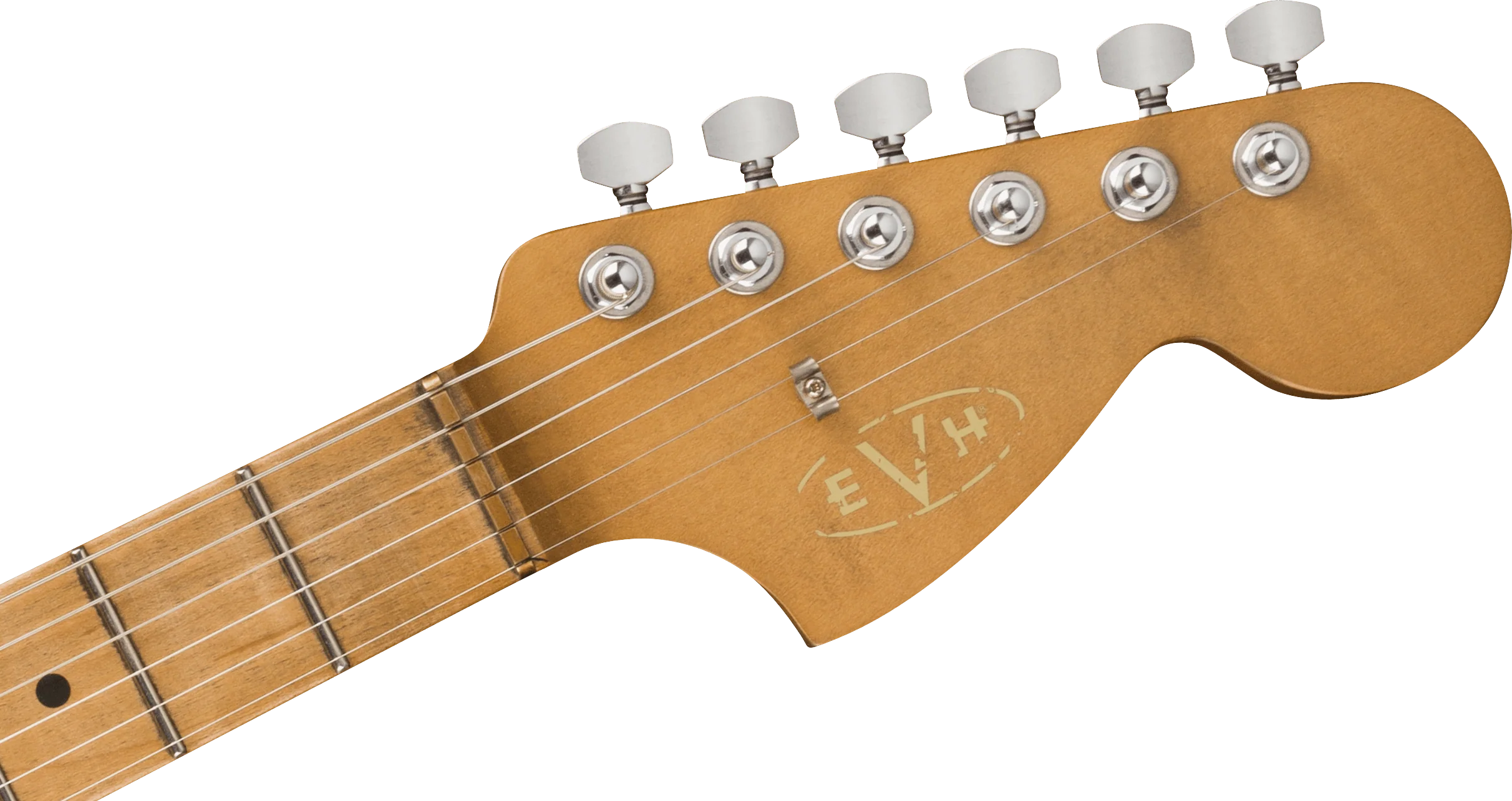 EVH Striped Series '78 Eruption, Maple Fingerboard, White with Black Stripes Relic With Gig Bag - Image 6