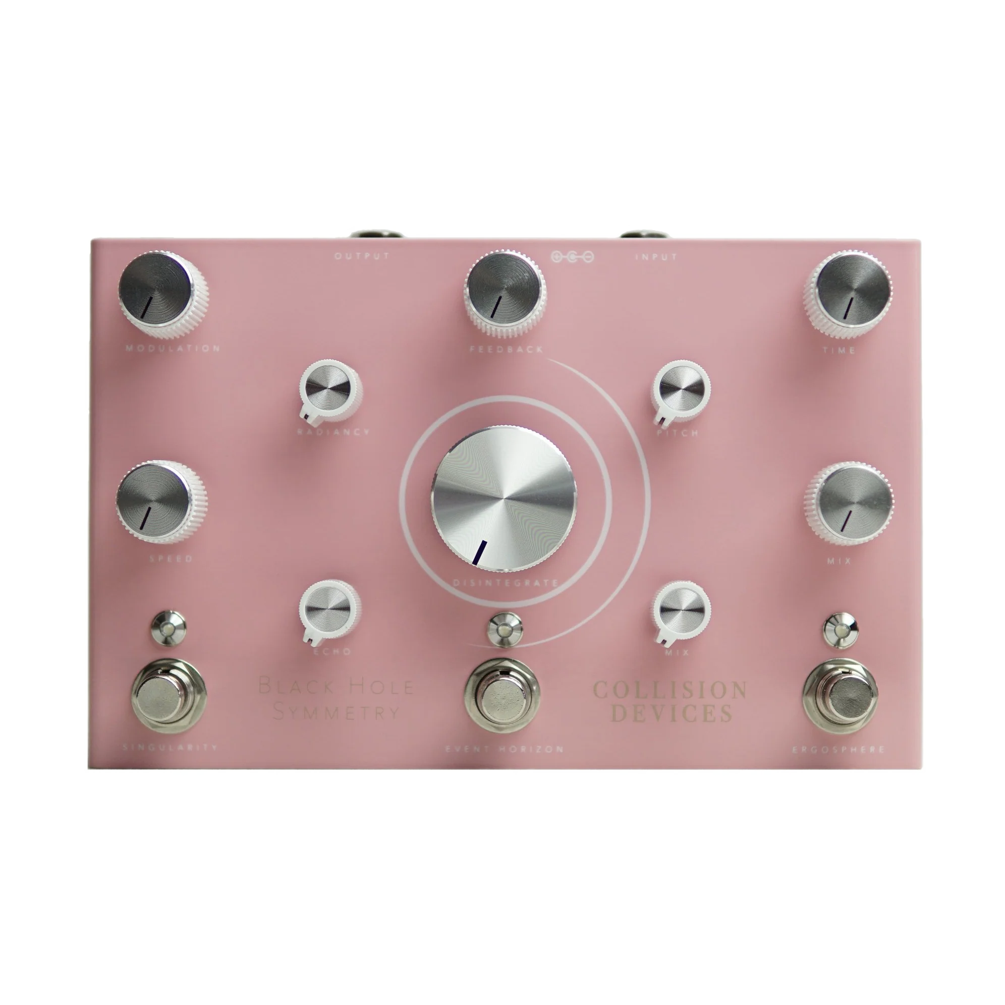 Collision Devices Limited Edition Pink Black Hole Symmetry Modulated Delay/Pitch Shifted Reverb/Destruction Fuzz Pedal