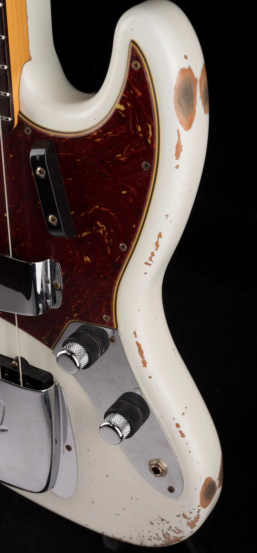 Fender Custom Shop 1960 Jazz Bass Heavy Relic Aged Olympic White With Case - Image 11