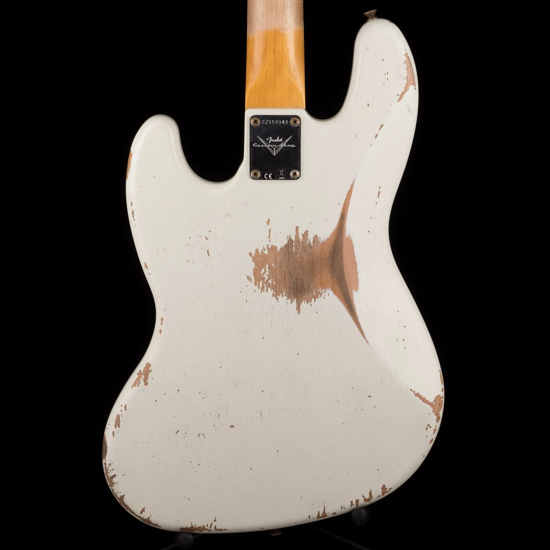 Fender Custom Shop 1960 Jazz Bass Heavy Relic Aged Olympic White With Case - Image 15