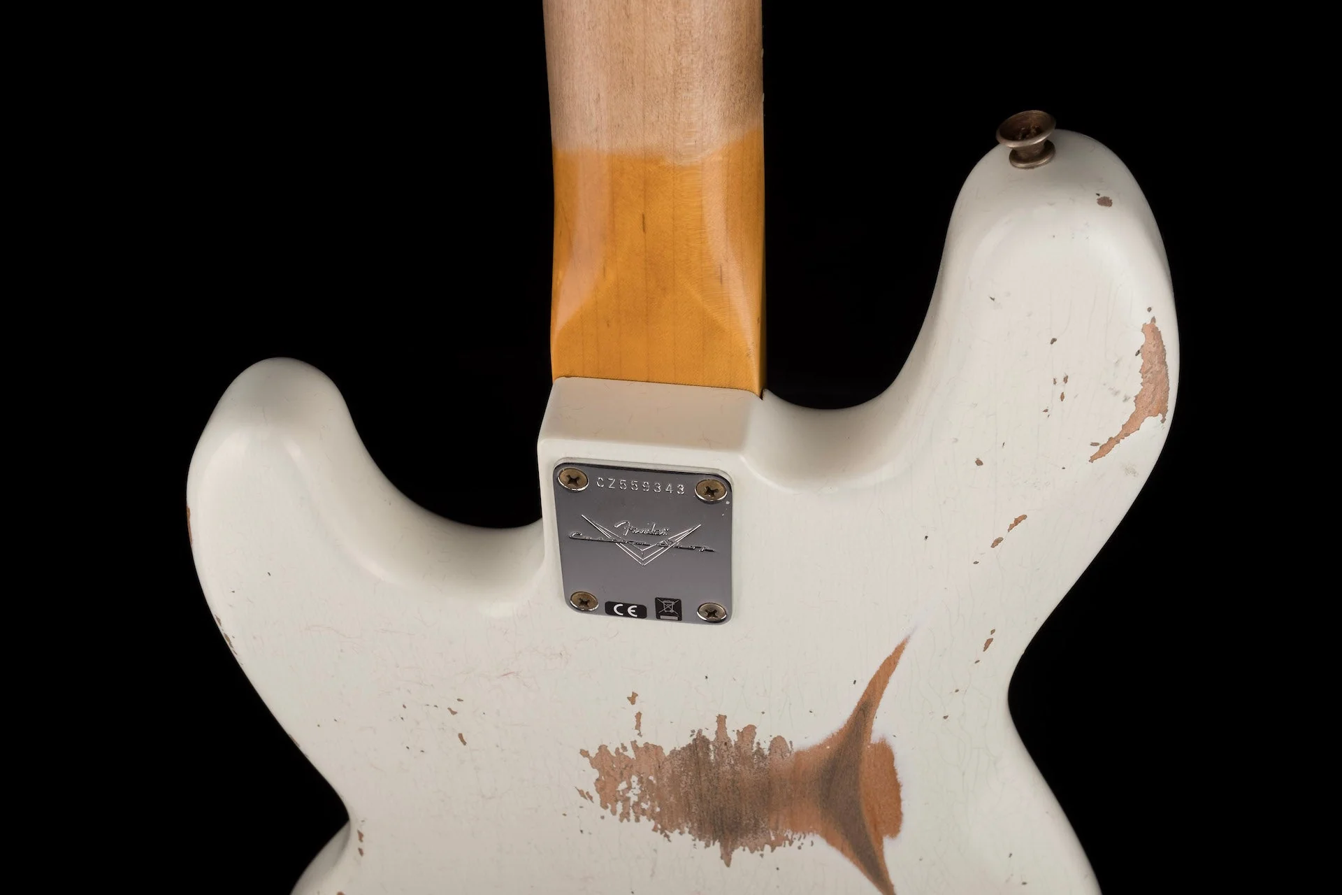 Fender Custom Shop 1960 Jazz Bass Heavy Relic Aged Olympic White With Case - Image 17