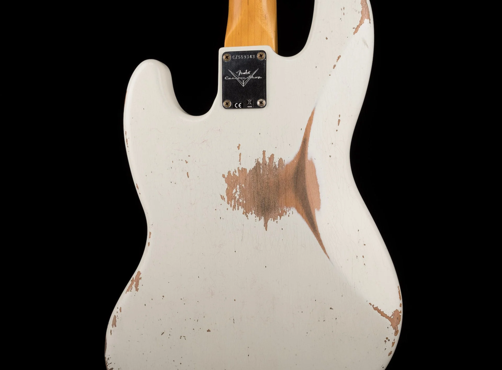 Fender Custom Shop 1960 Jazz Bass Heavy Relic Aged Olympic White With Case - Image 19