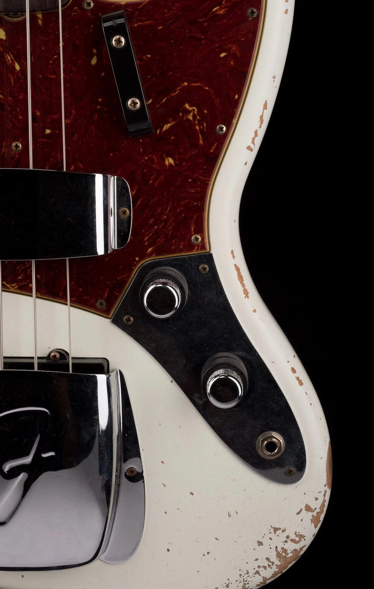 Fender Custom Shop 1960 Jazz Bass Heavy Relic Aged Olympic White With Case - Image 8